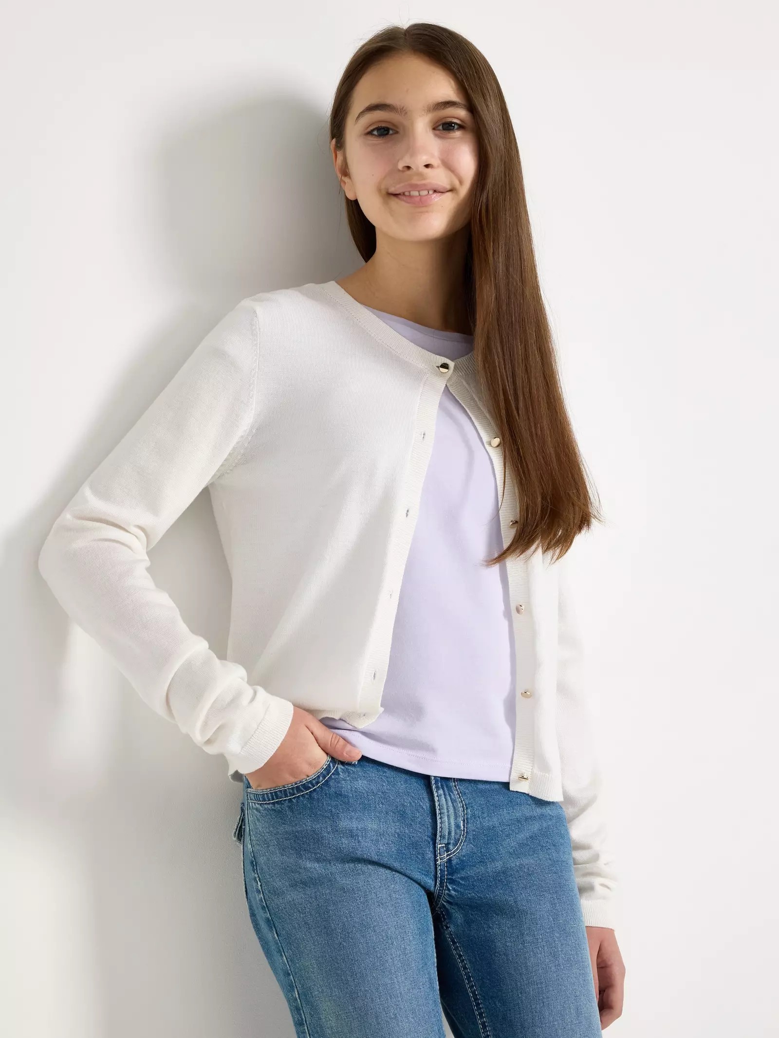 Fine-Knit TENCEL™ Lyocell Baby Cardigan