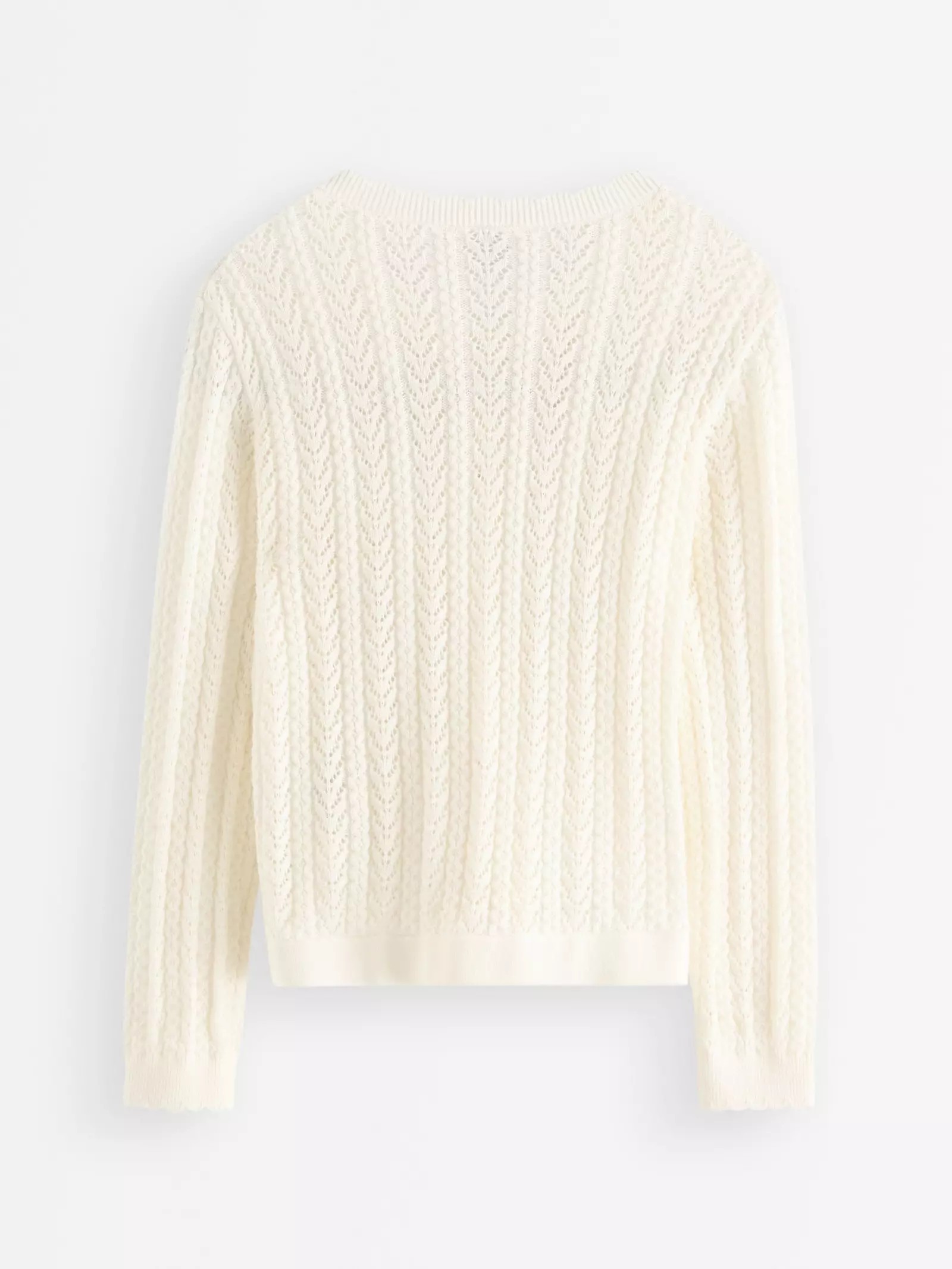 Pattern-Knit Recycled Cotton Baby Cardigan