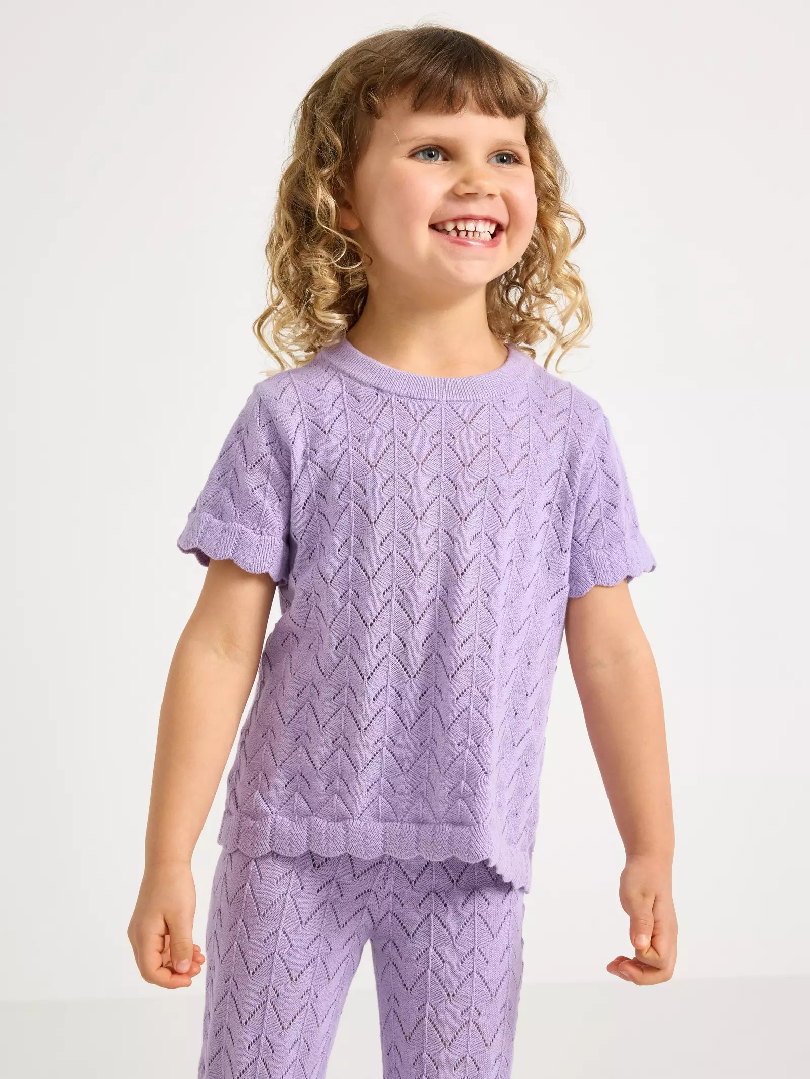 Pattern-Knit Recycled Cotton Baby Top