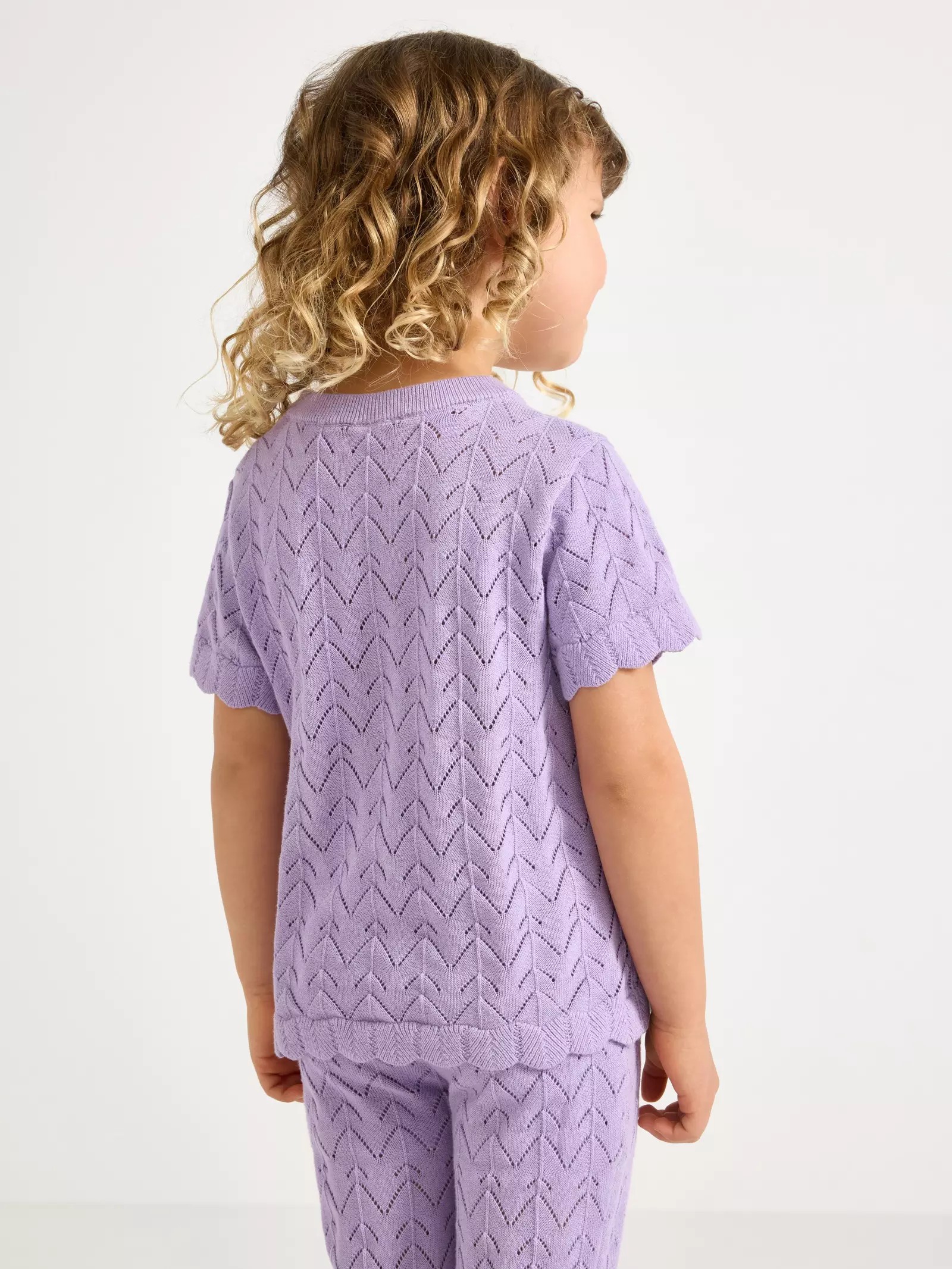 Pattern-Knit Recycled Cotton Baby Top