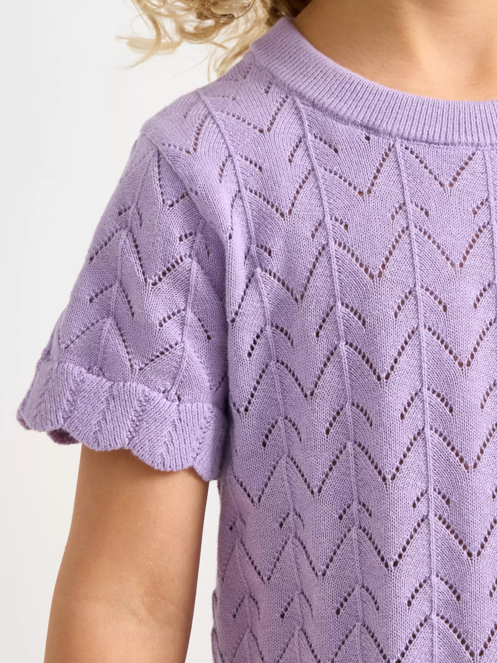 Pattern-Knit Recycled Cotton Baby Top