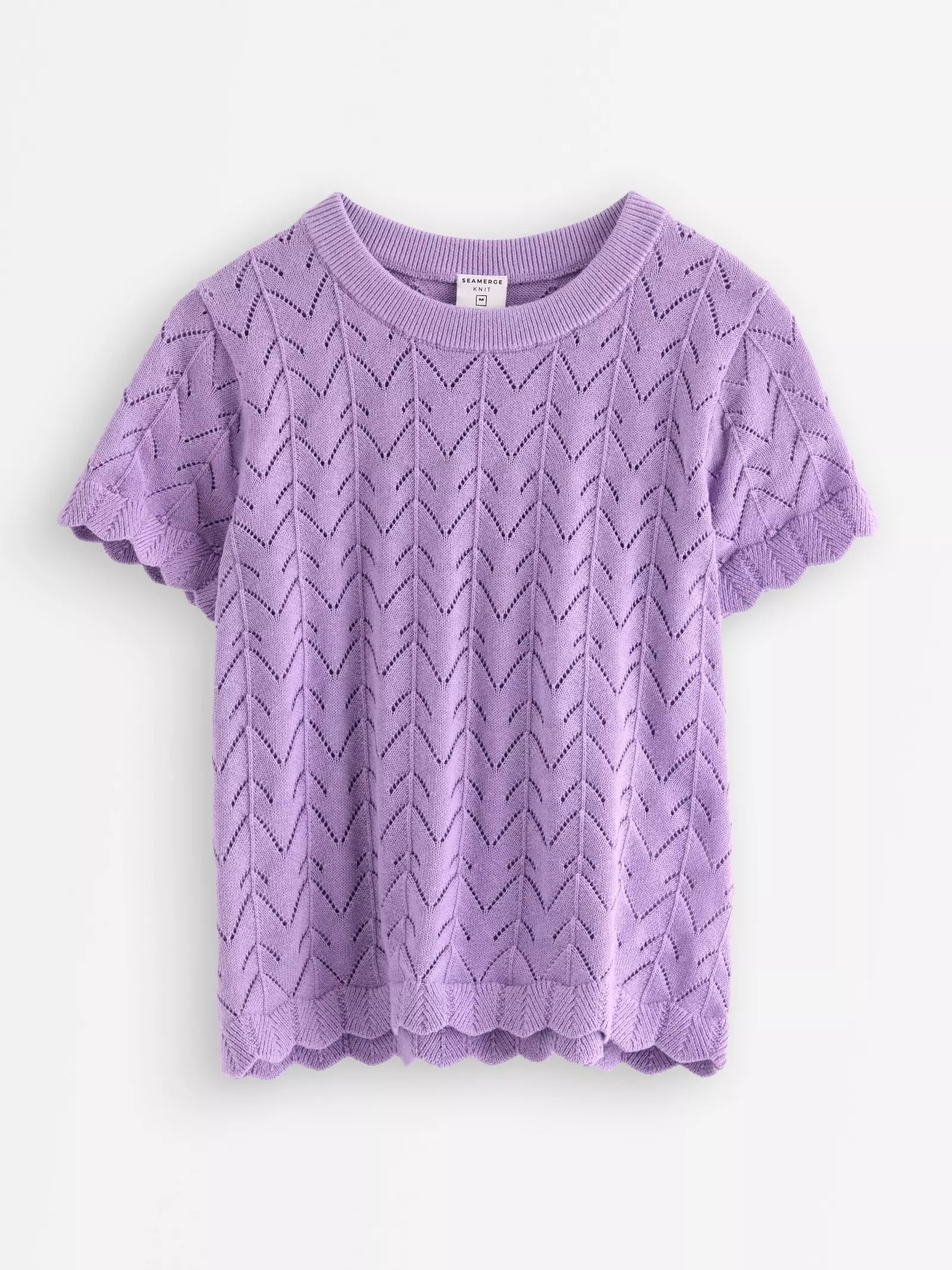 Pattern-Knit Recycled Cotton Baby Top