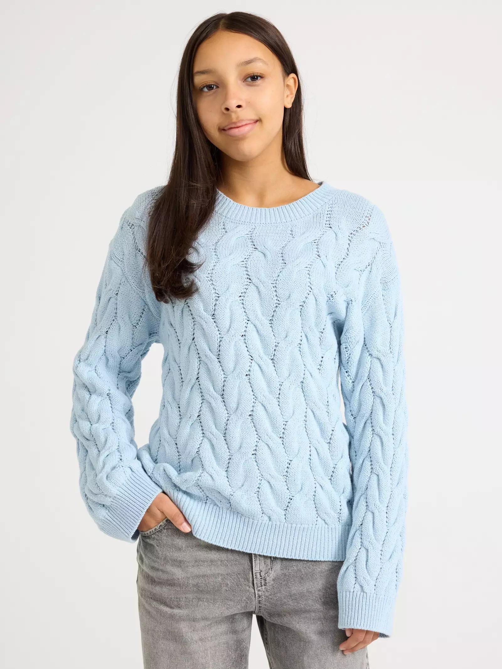 Recycled Cotton Cable Knit Baby Jumper