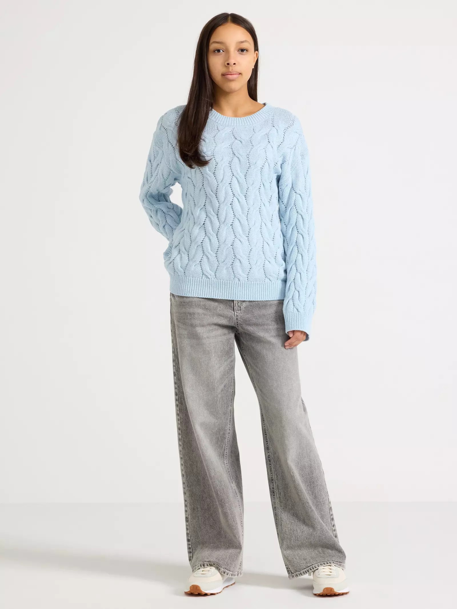 Recycled Cotton Cable Knit Baby Jumper