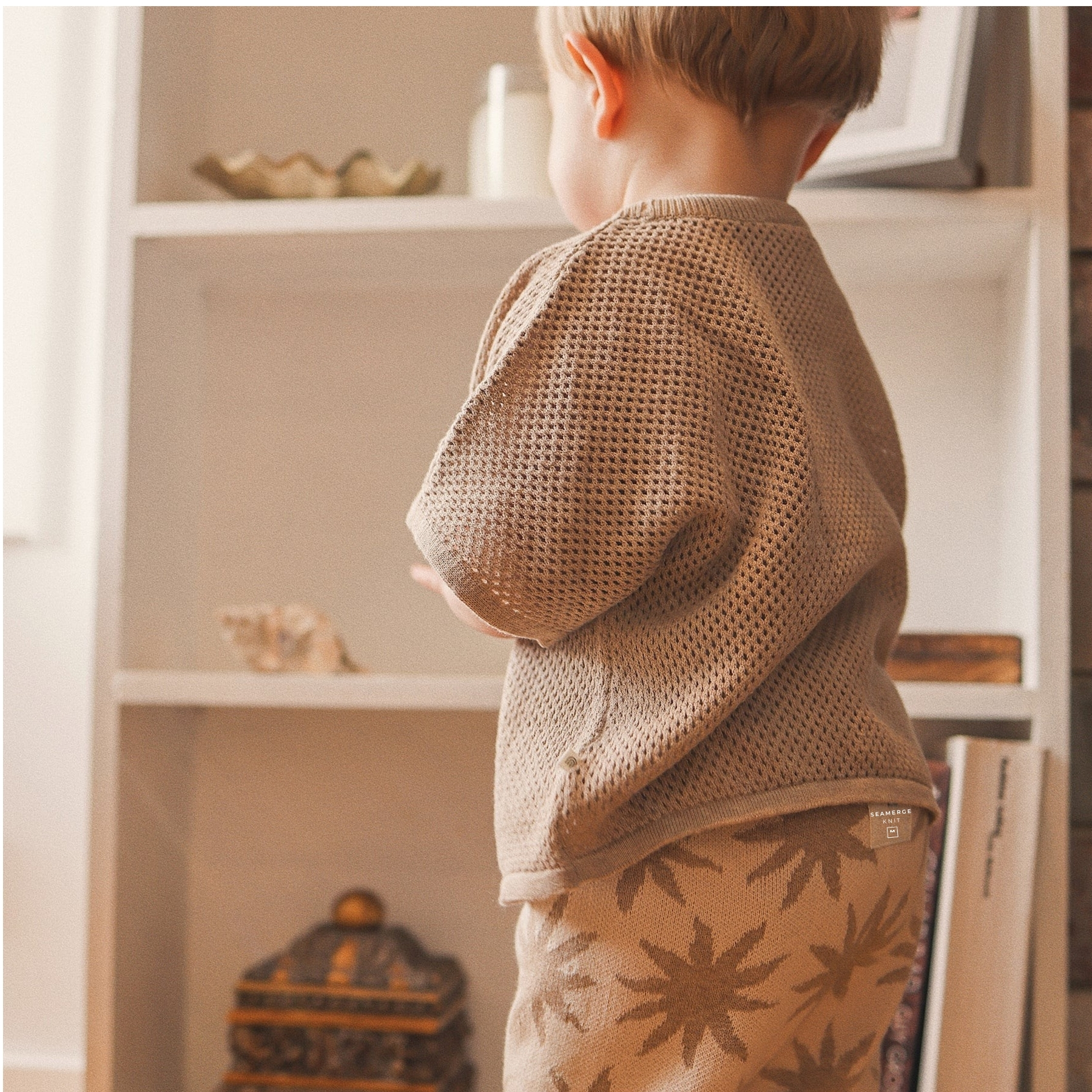 Sand Organic Cotton Jacquard Sun Tee