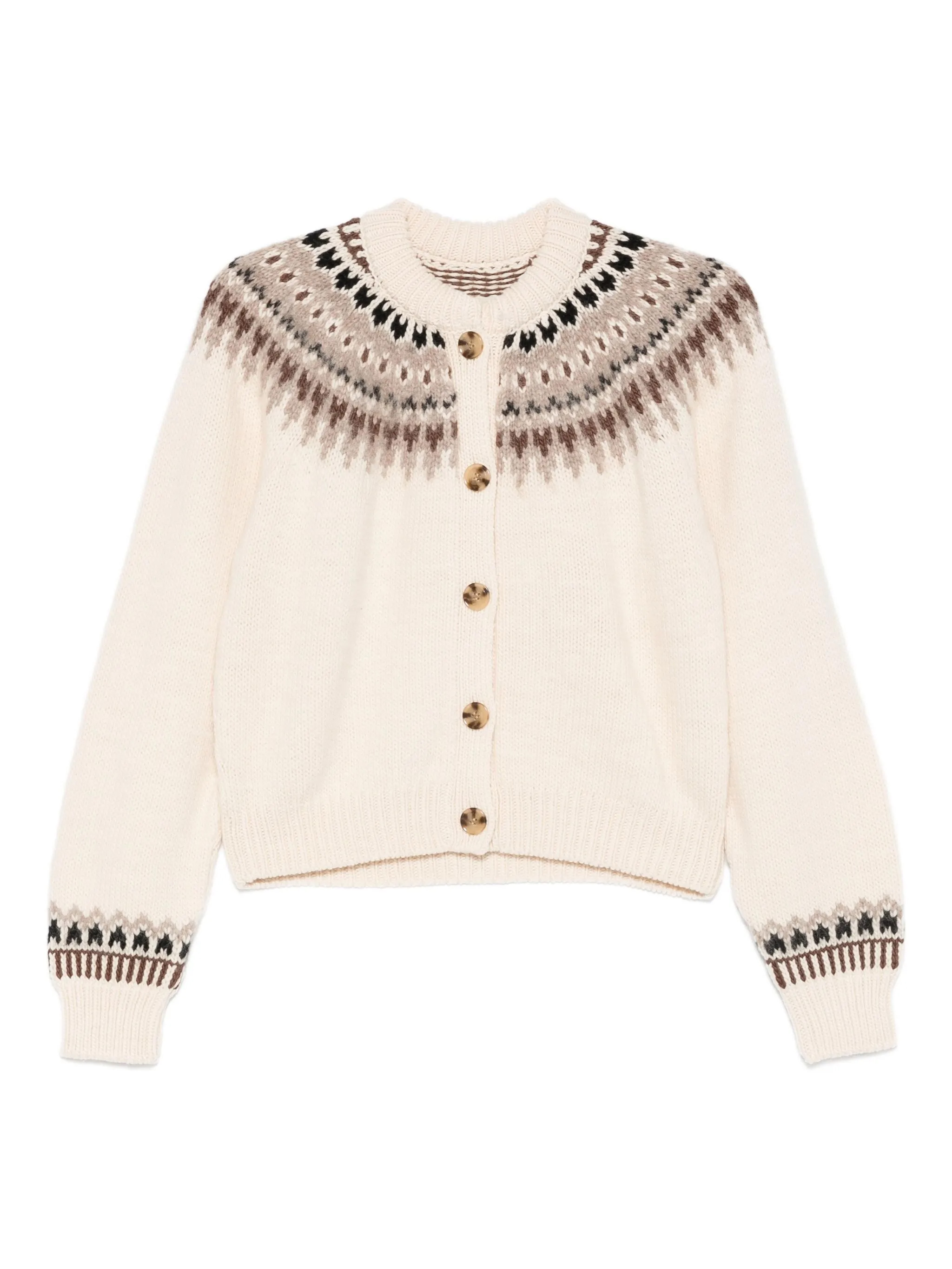 Nordic Style Geometric Pattern Knit Cardigan