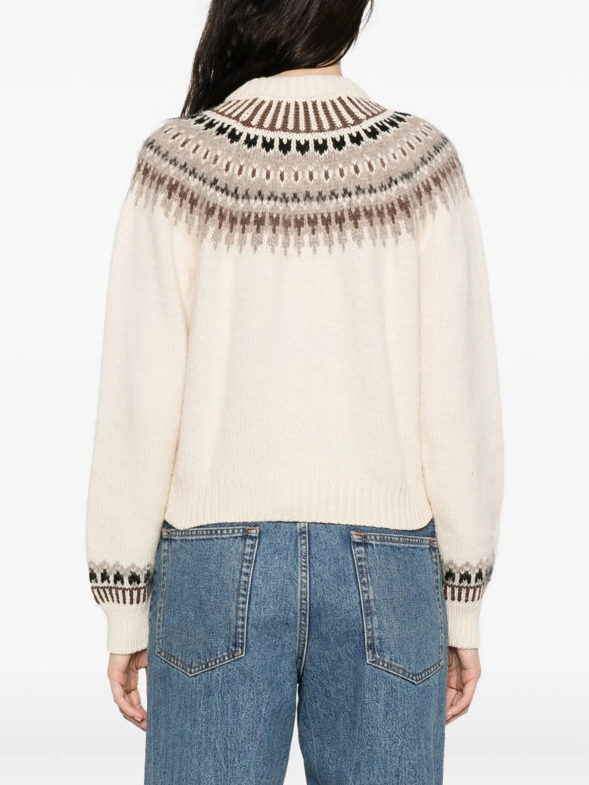 Nordic Style Geometric Pattern Knit Cardigan