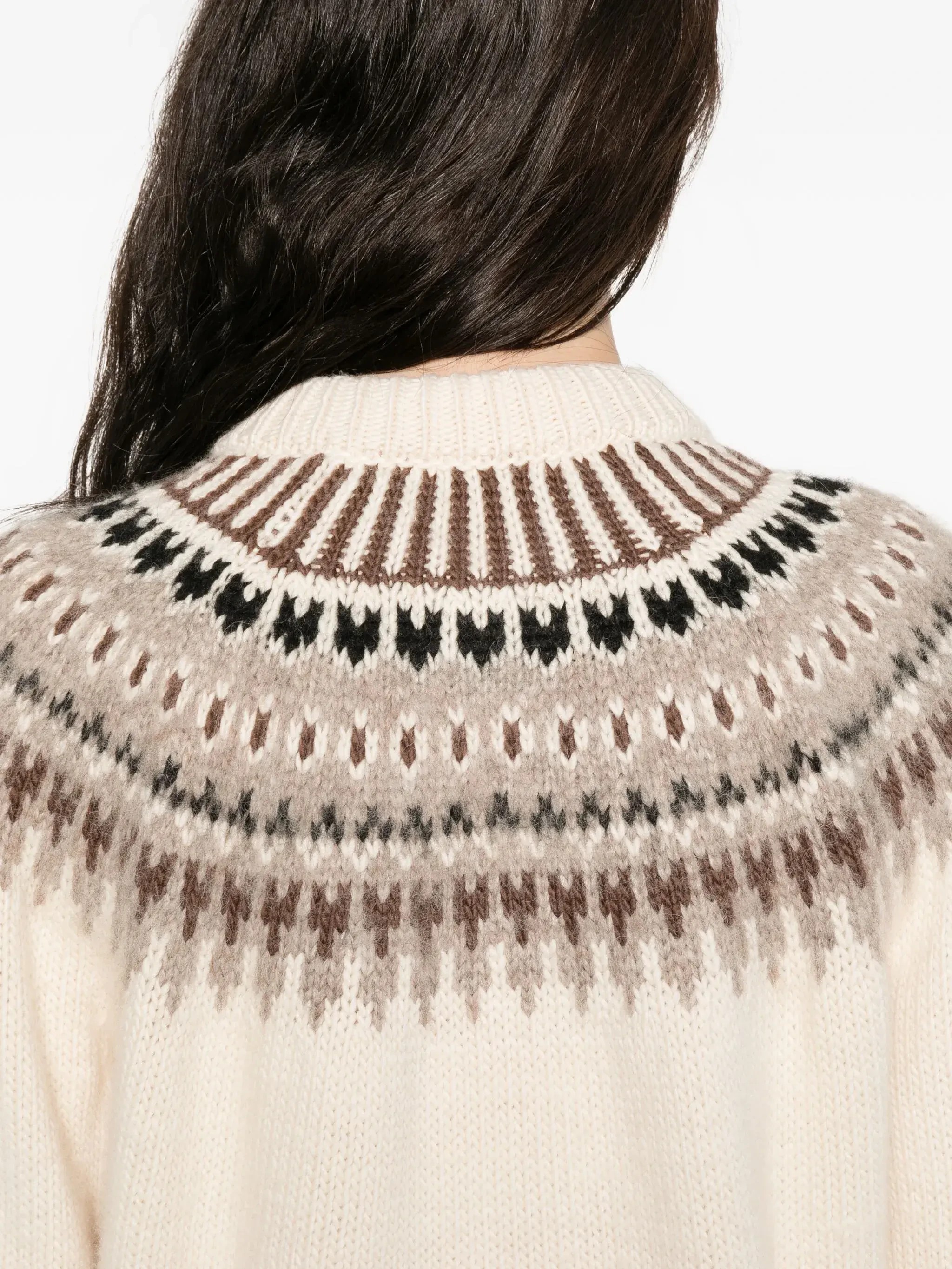 Nordic Style Geometric Pattern Knit Cardigan