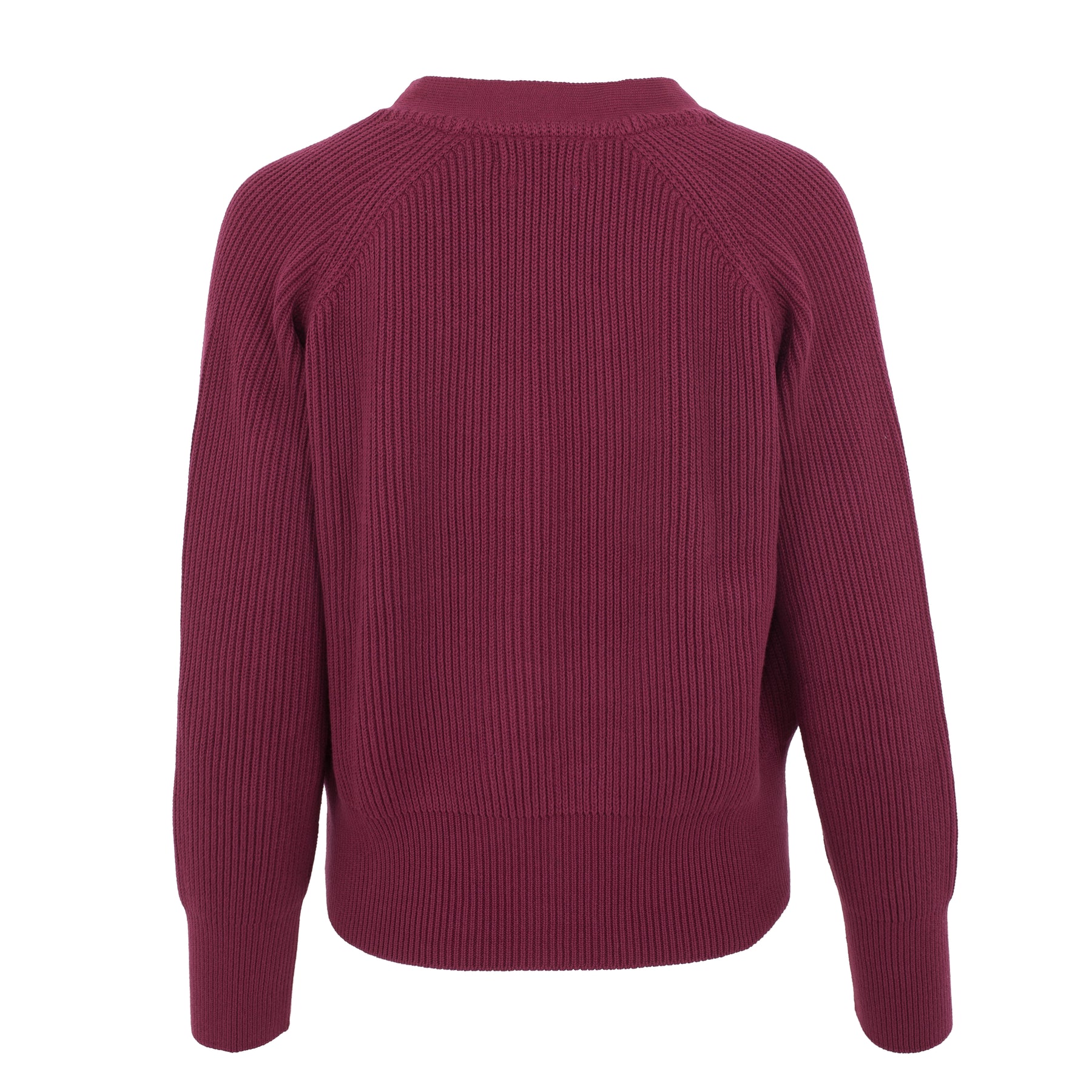 Oversized Cotton V-Neck Ribbed Cardigan