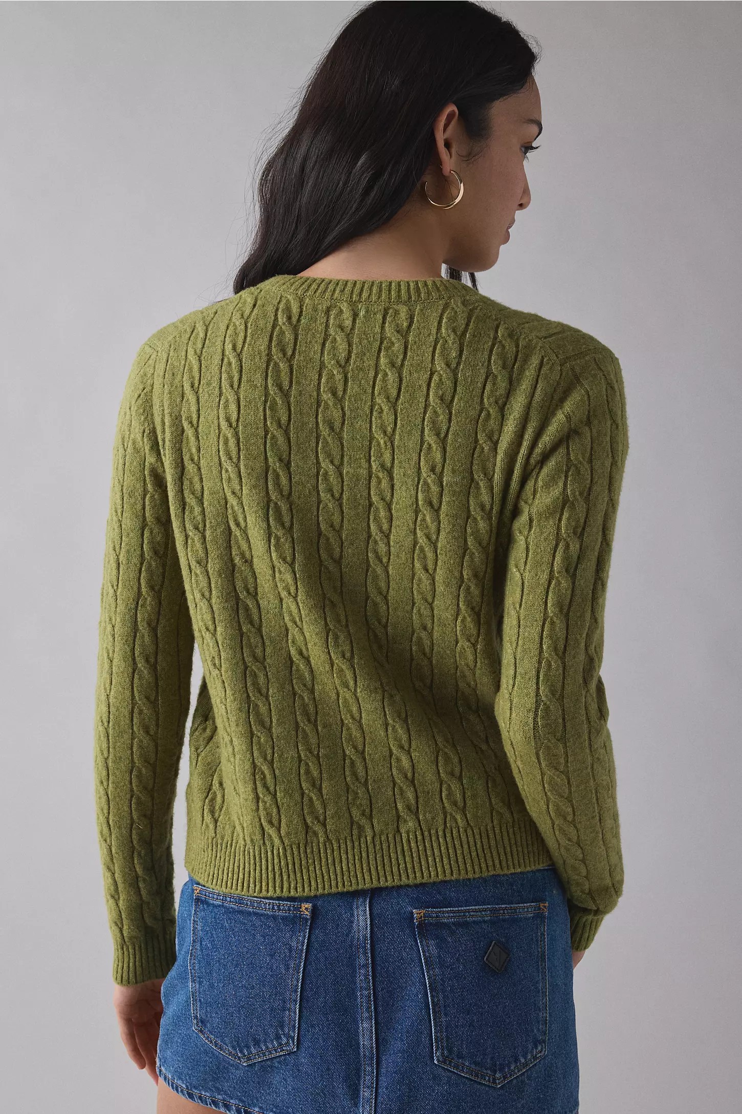 Soft Brushed Cable Knit Cardigan