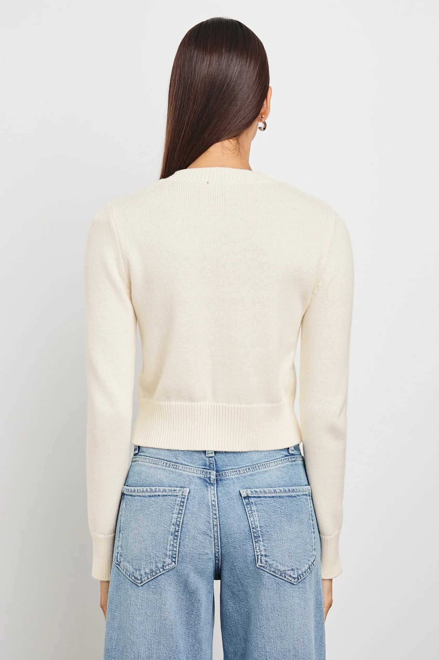 White Cotton-Cashmere "Norah" Cardigan