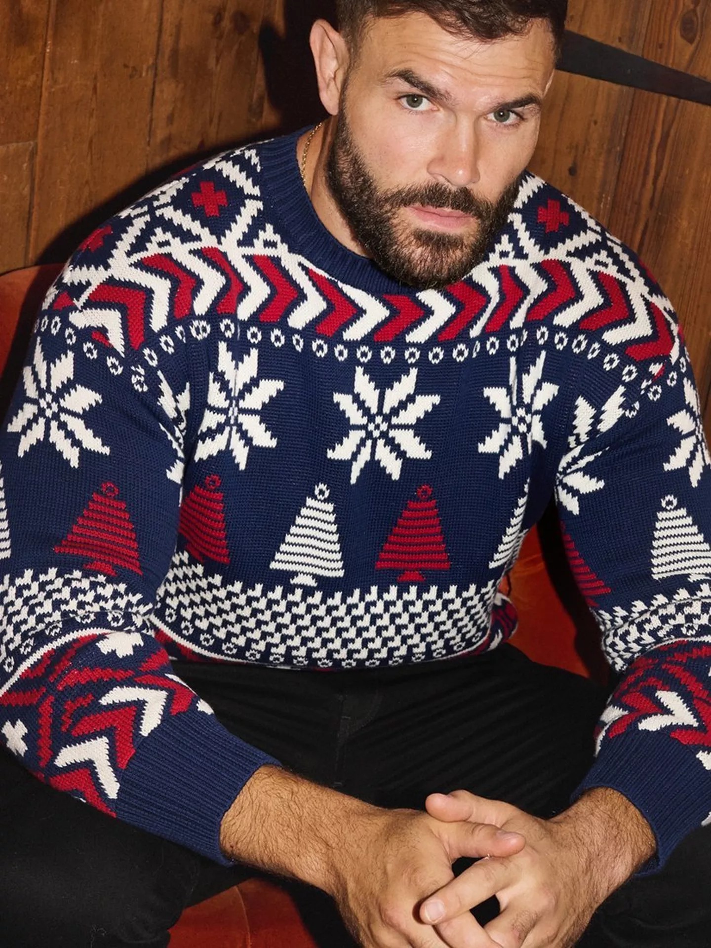 Pure Cotton Fair Isle Crew Neck Jumper