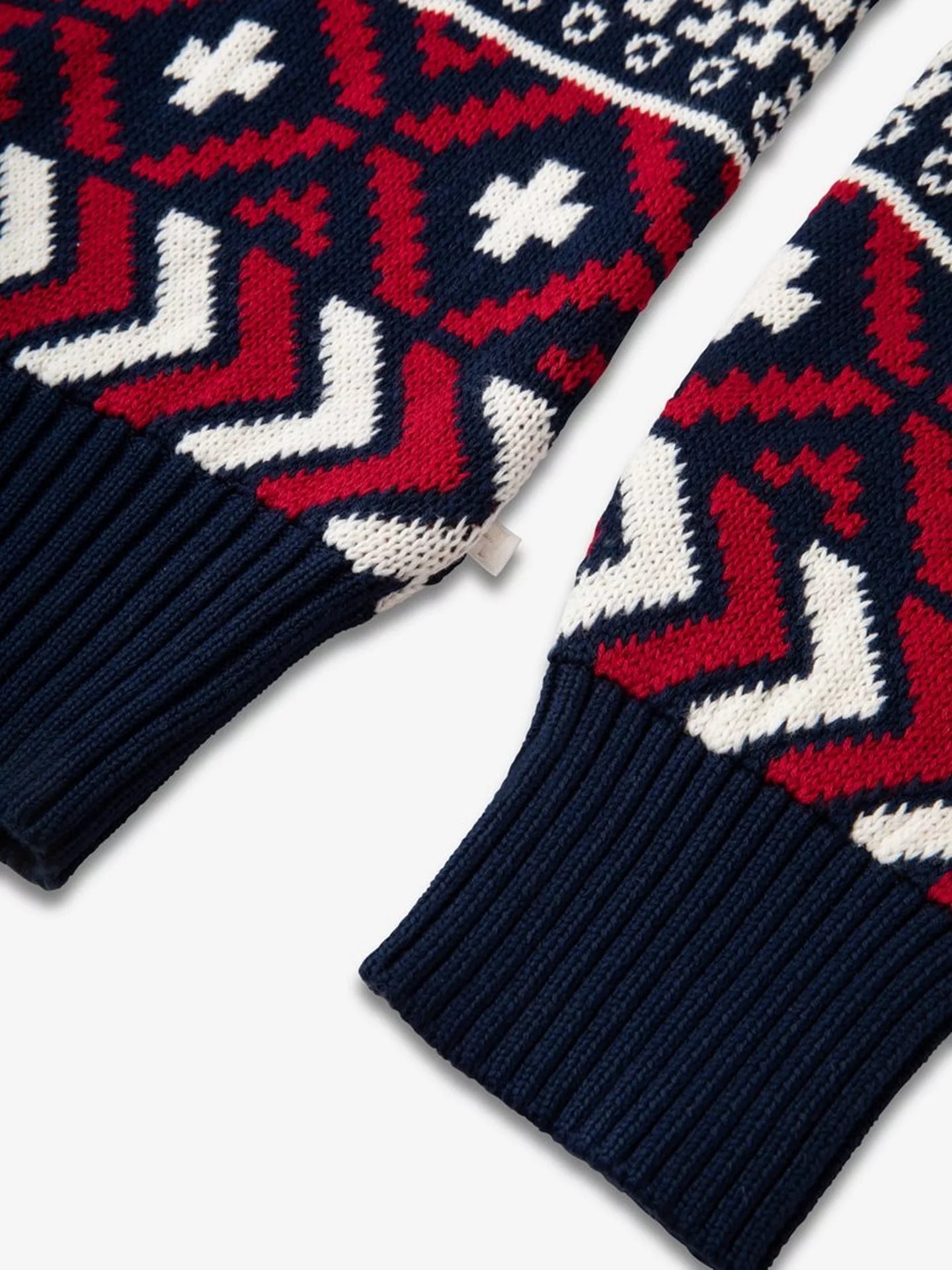 Pure Cotton Fair Isle Crew Neck Jumper