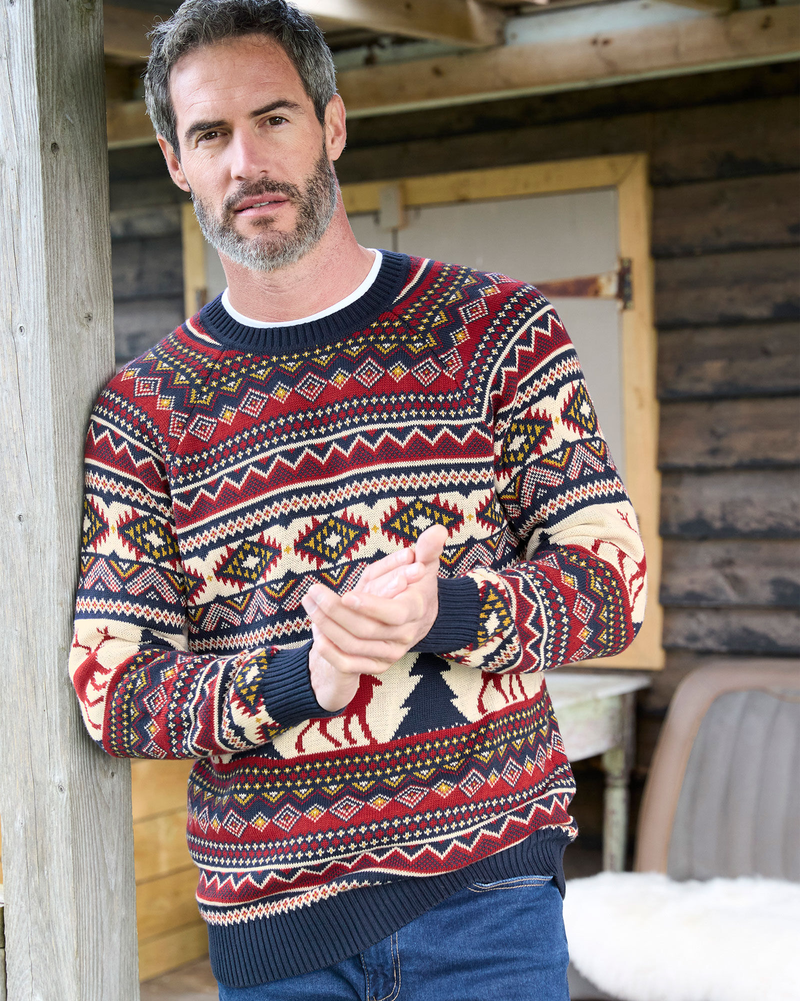 Cotton Novelty "Driving Home" Crew Neck Jumper