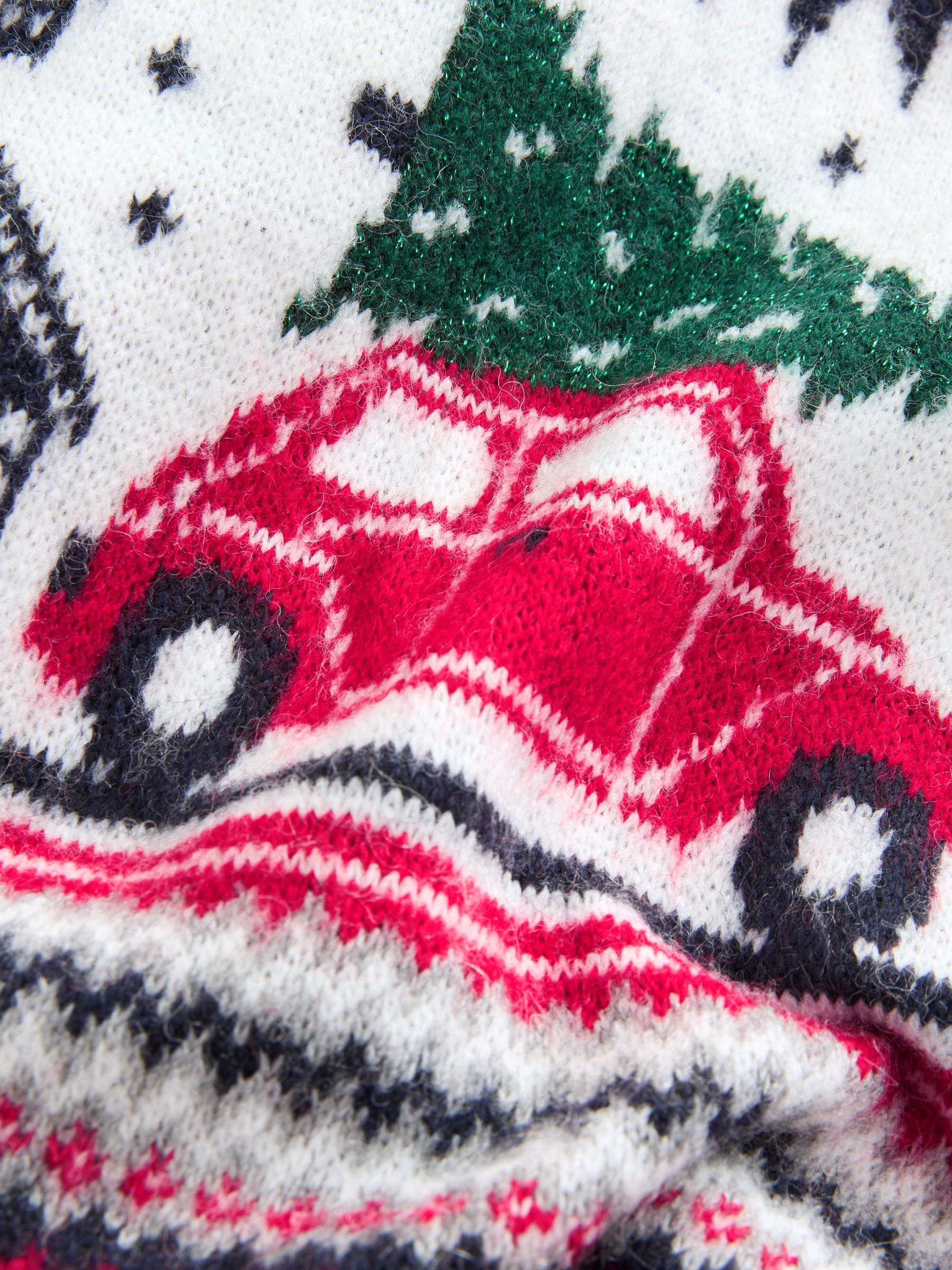 Crimson Alpine Village Jacquard Holiday Jumper