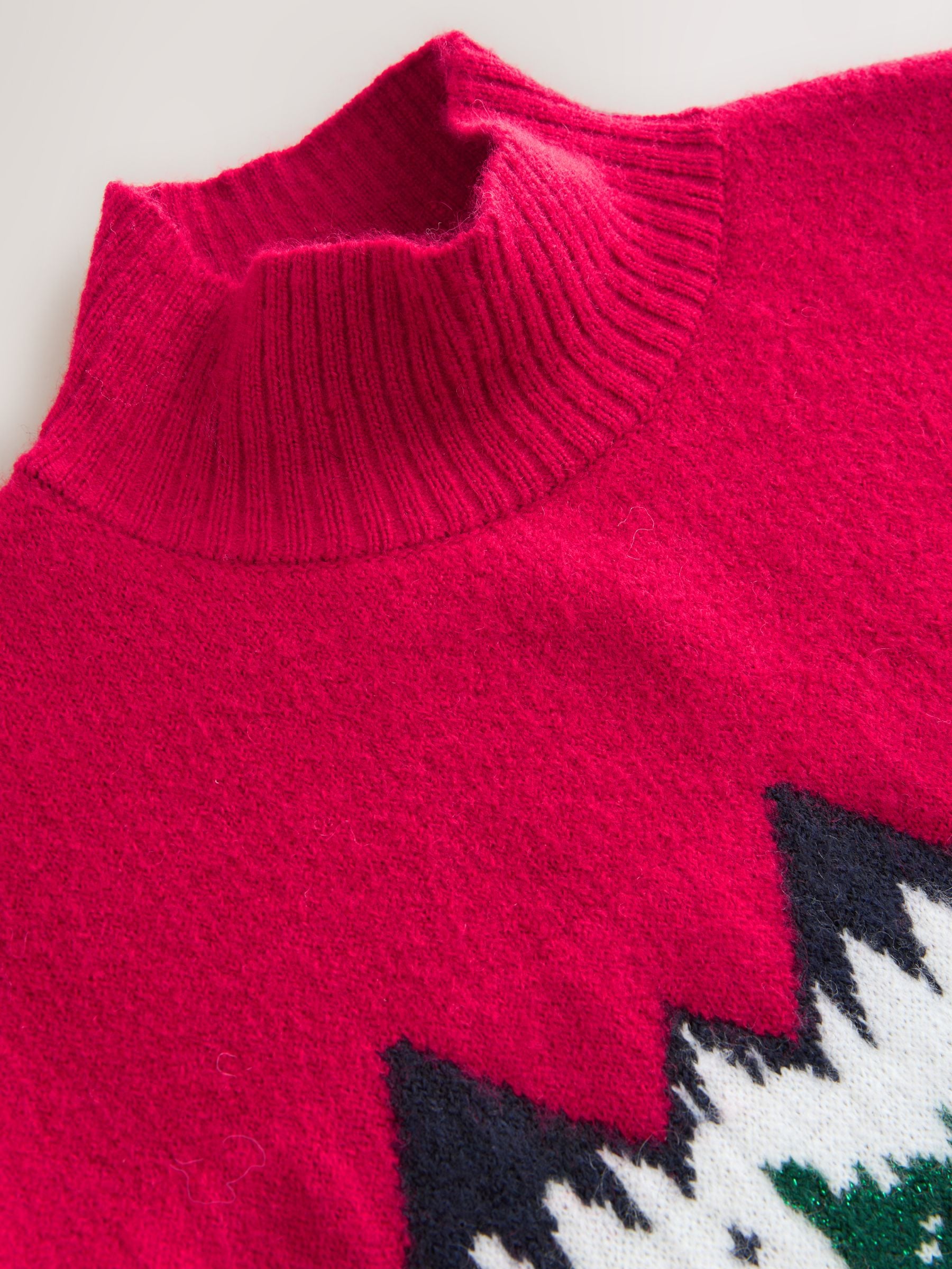 Crimson Alpine Village Jacquard Holiday Jumper