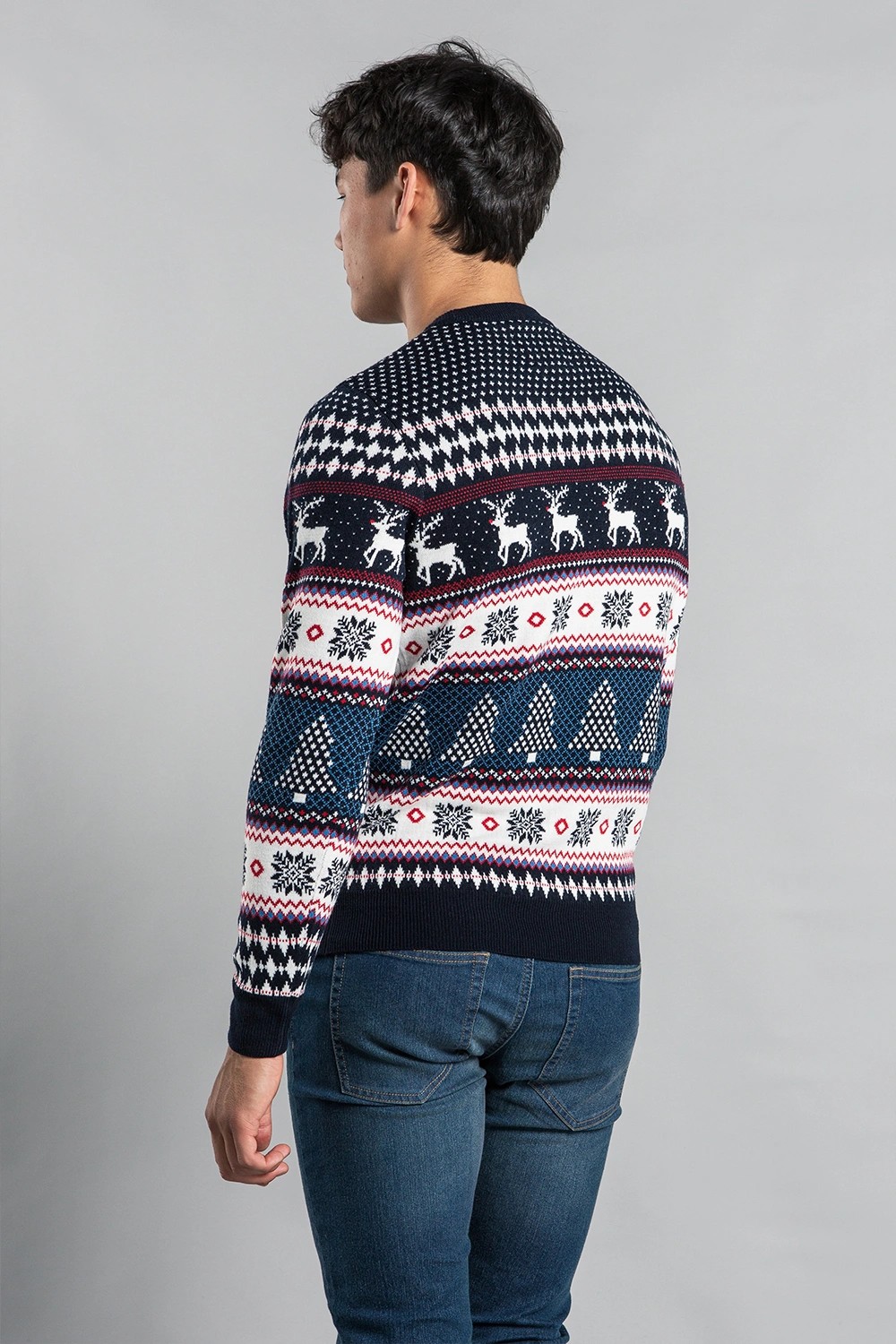 Festive Reindeer Jacquard Knit Jumper