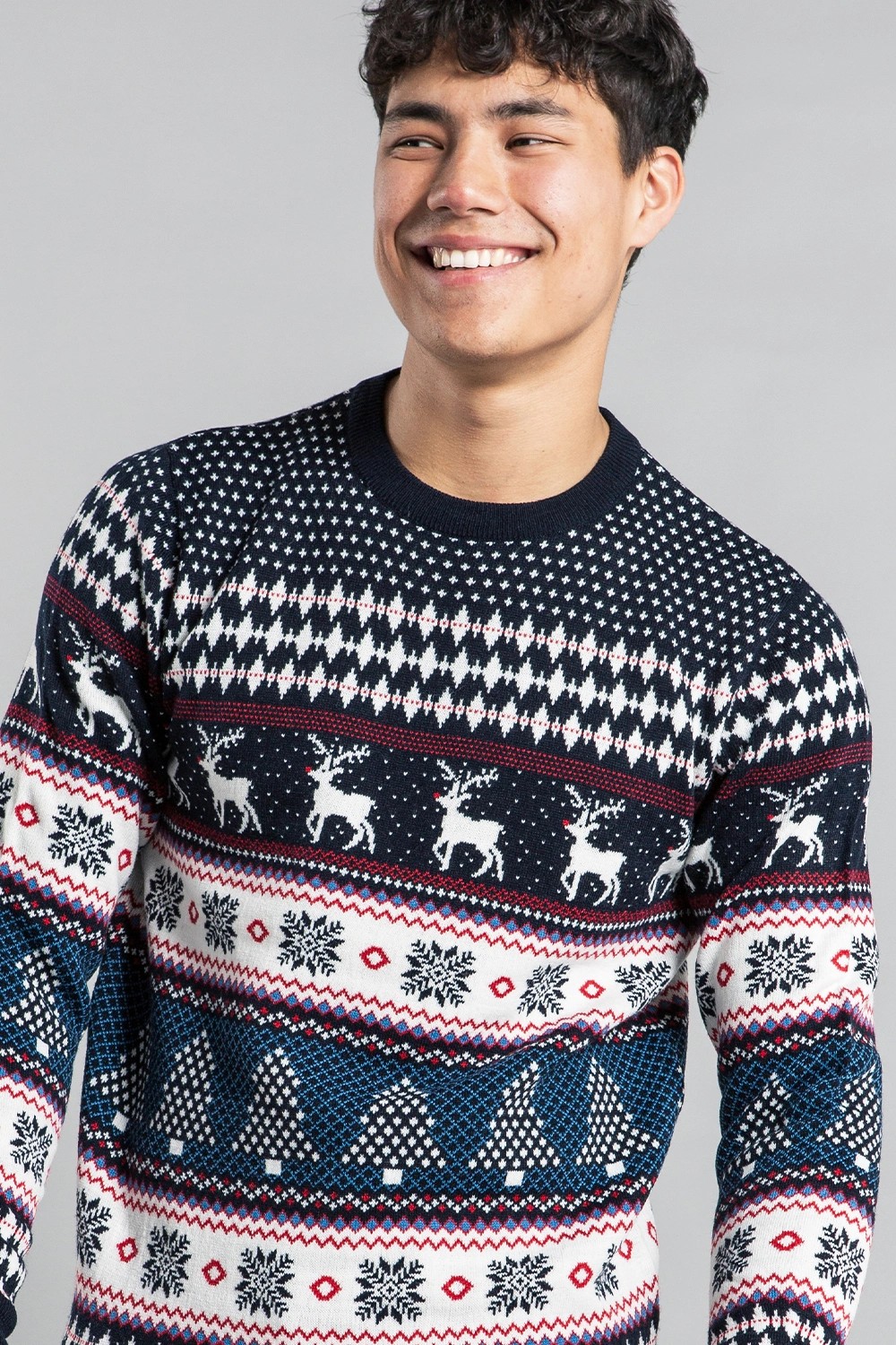 Festive Reindeer Jacquard Knit Jumper