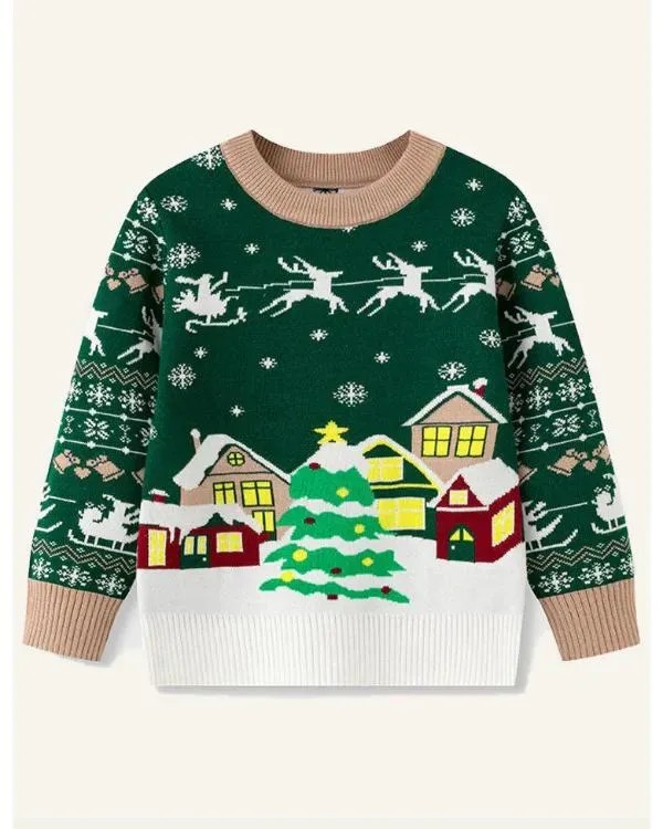 Nostalgic Red Truck & Tree Christmas Jumper