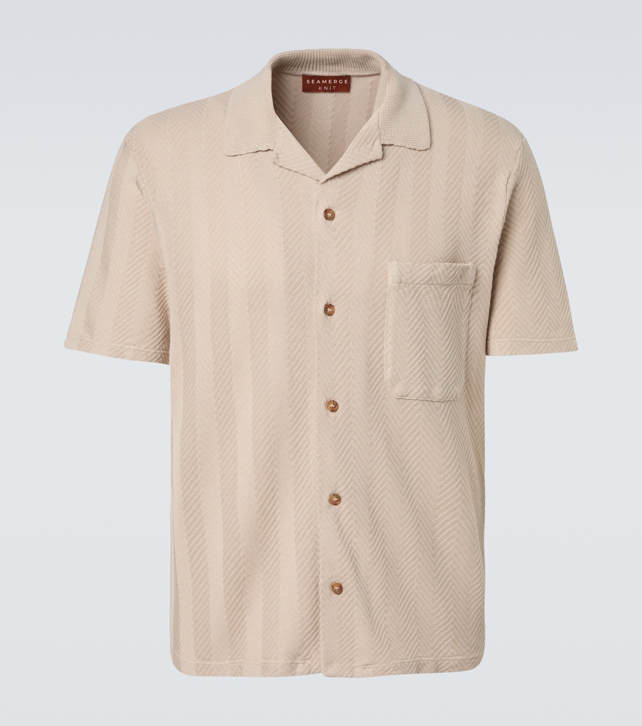 Tidal Foam Textured Cotton-Blend Shirt