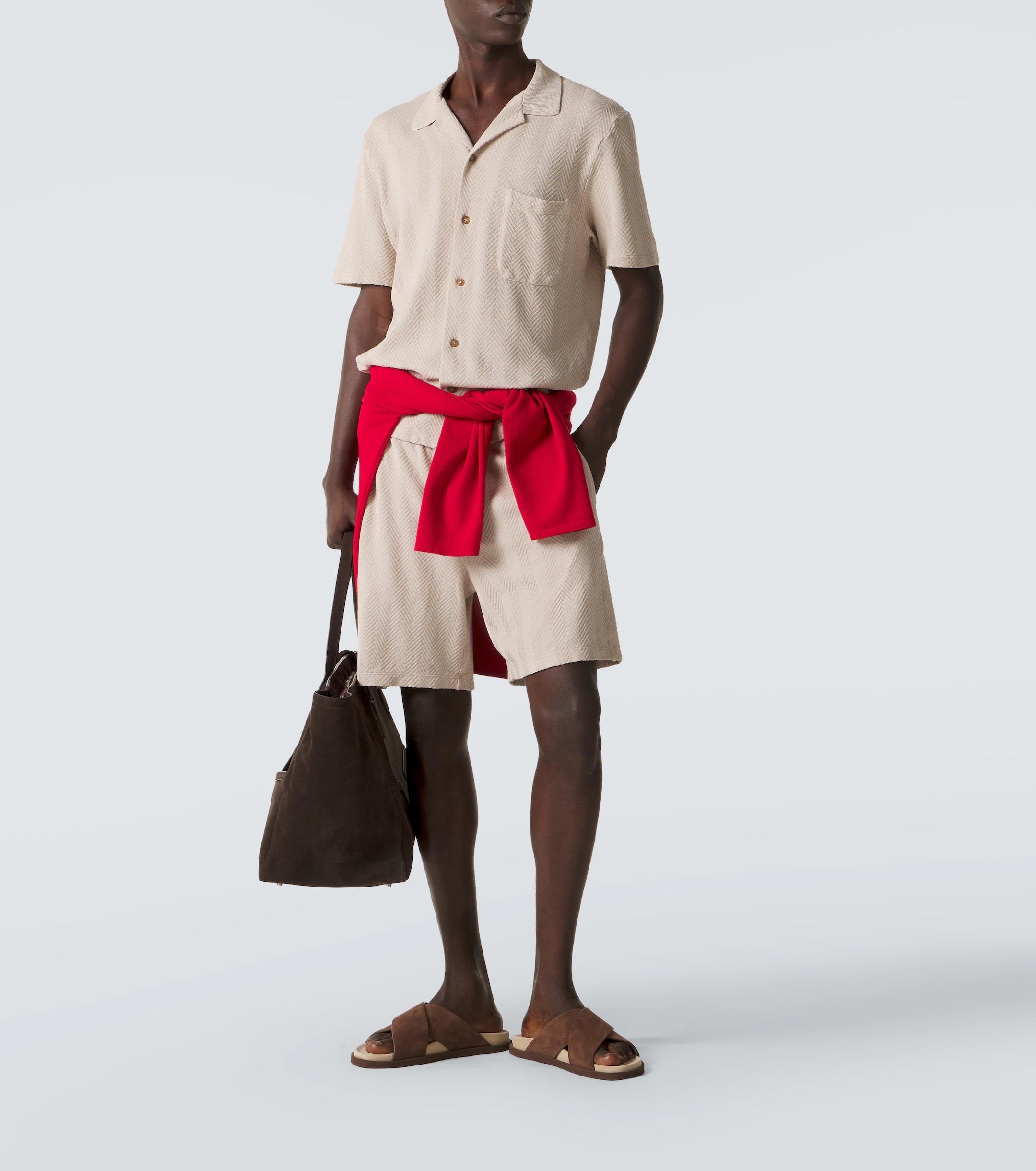 Tidal Foam Textured Cotton-Blend Shirt