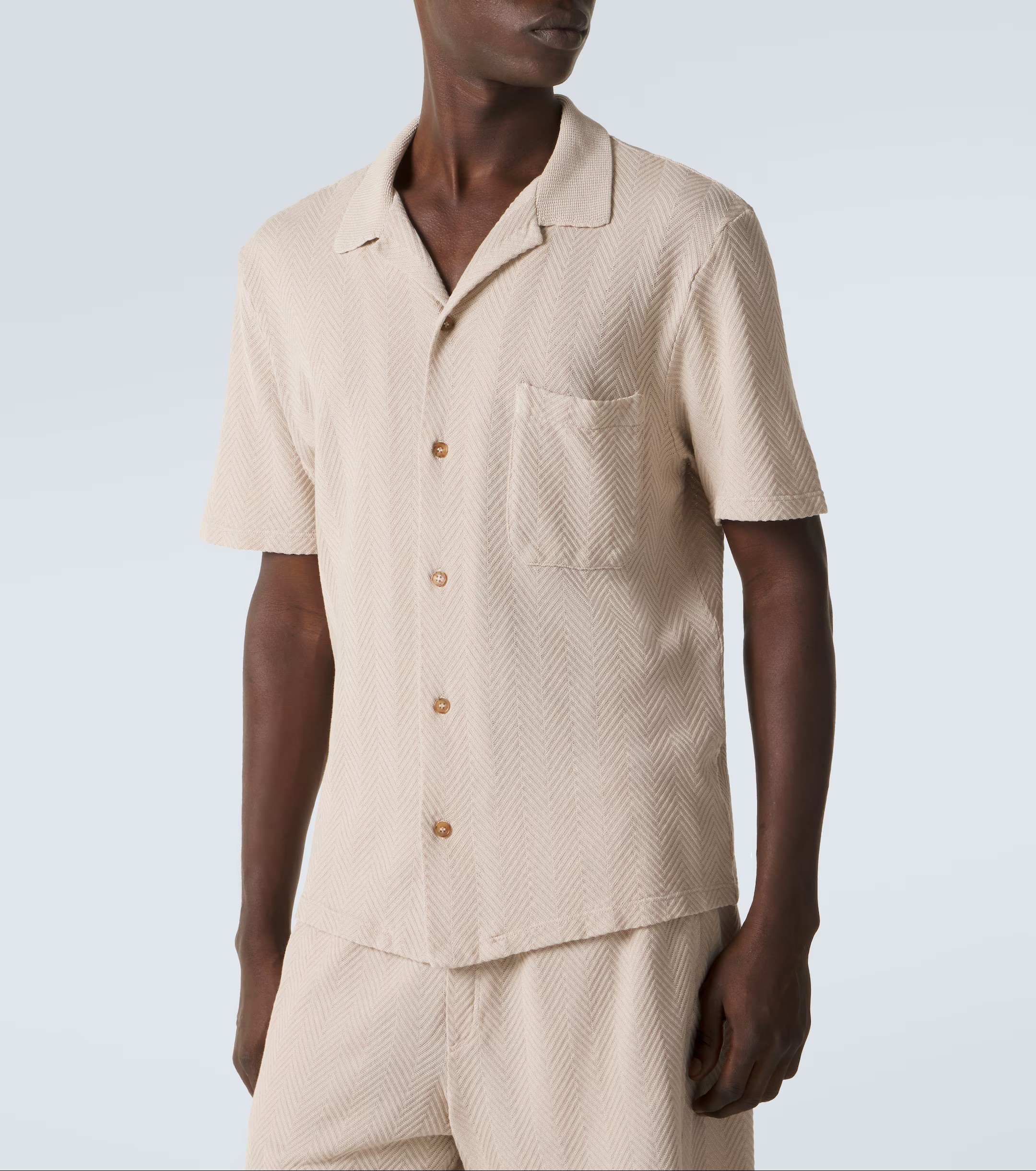 Tidal Foam Textured Cotton-Blend Shirt