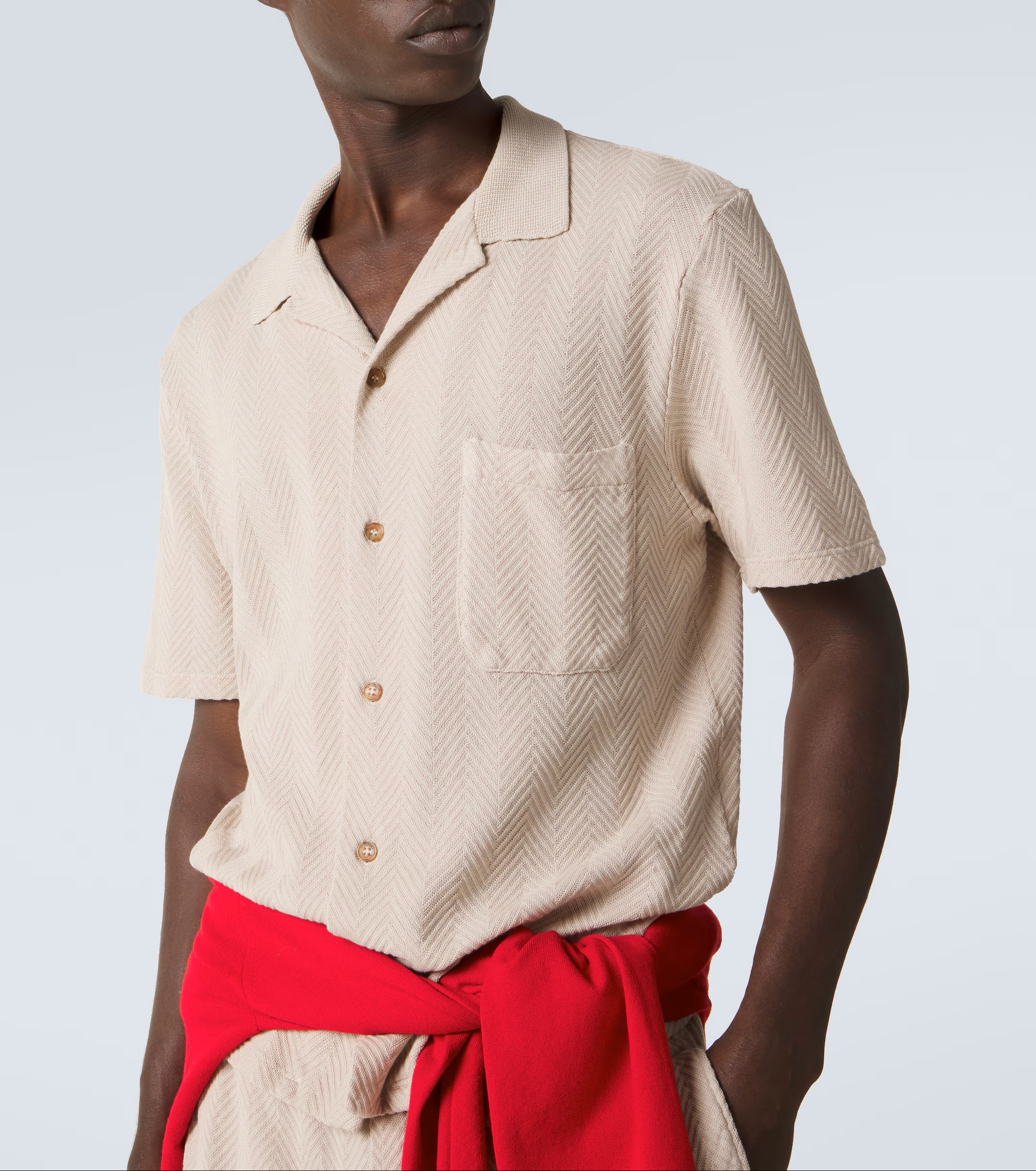 Tidal Foam Textured Cotton-Blend Shirt