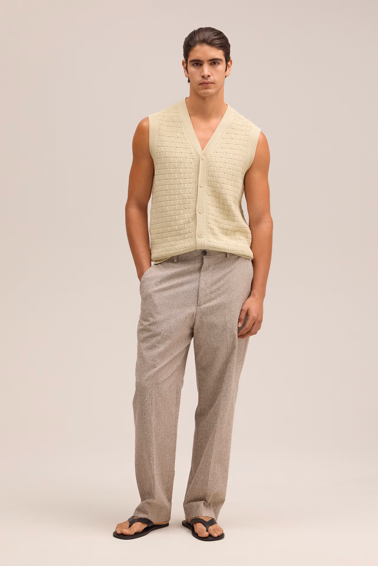 Organic Cotton Textured Layering Vest