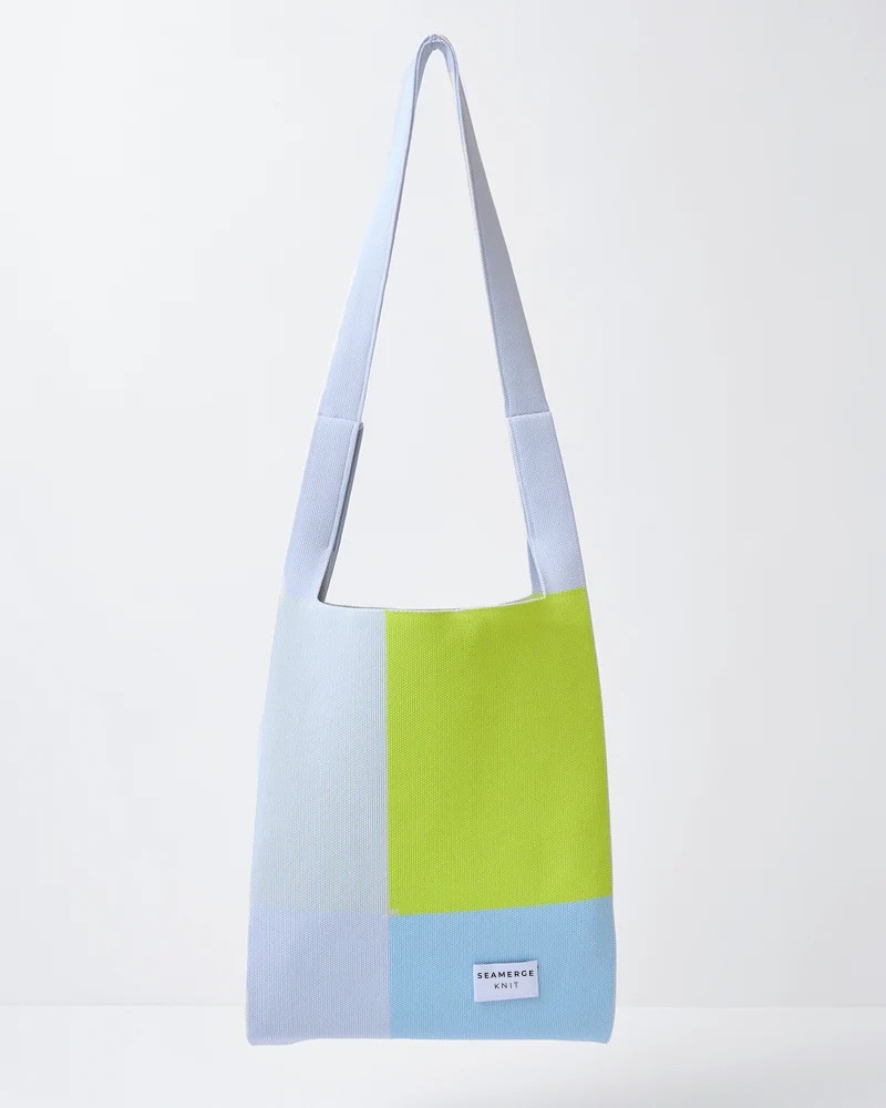 Colorblock Recycled Polyester Knit Tote
