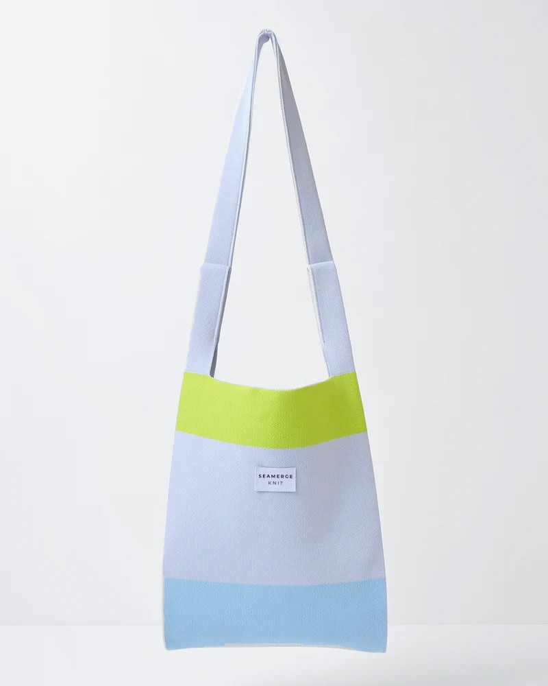 Colorblock Recycled Polyester Knit Tote