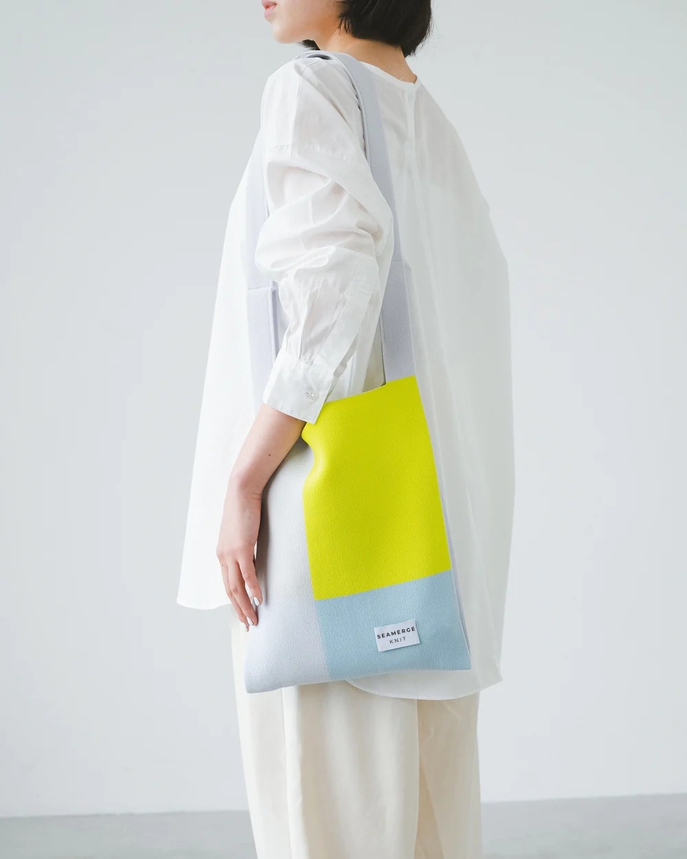 Colorblock Recycled Polyester Knit Tote