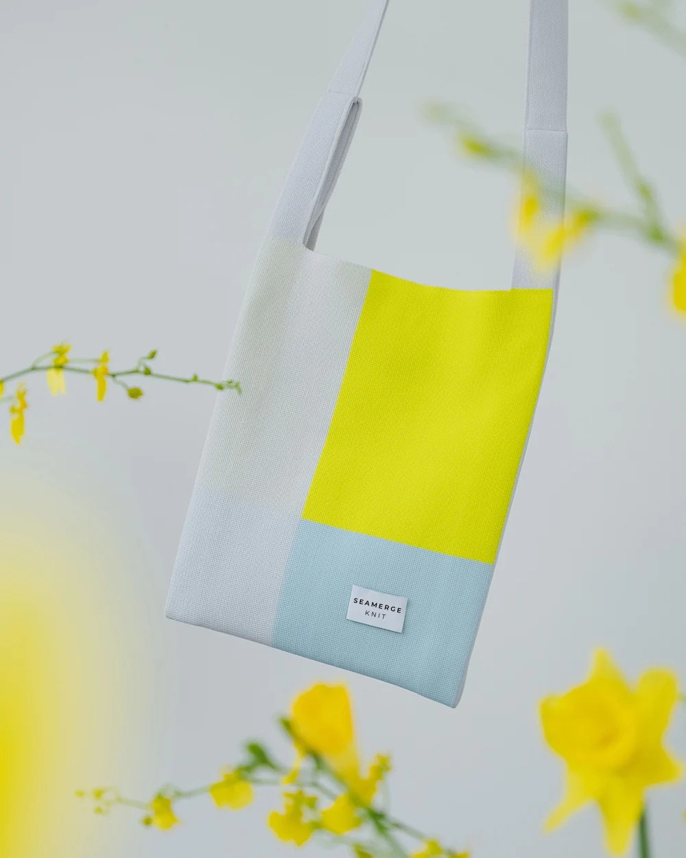 Colorblock Recycled Polyester Knit Tote