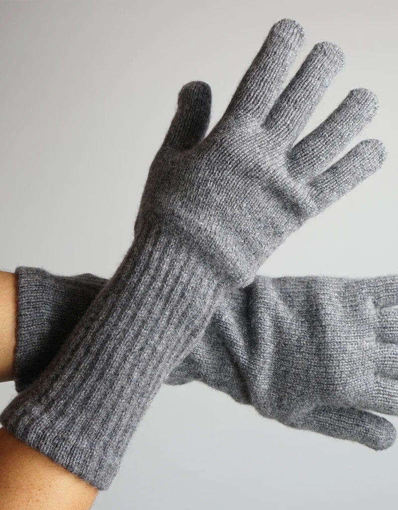 Pure Cashmere Cable Knit Gloves