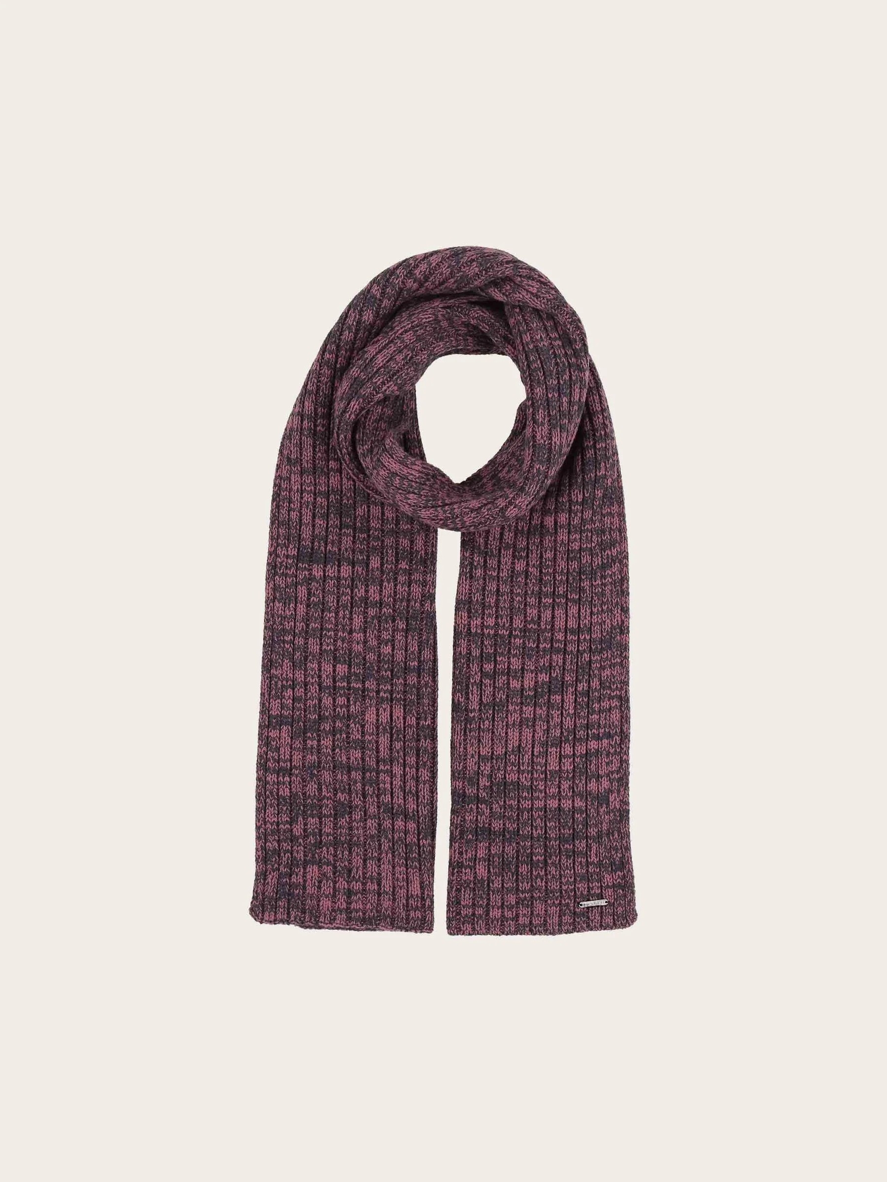 Ribbed Wool-Blend Knit Scarf