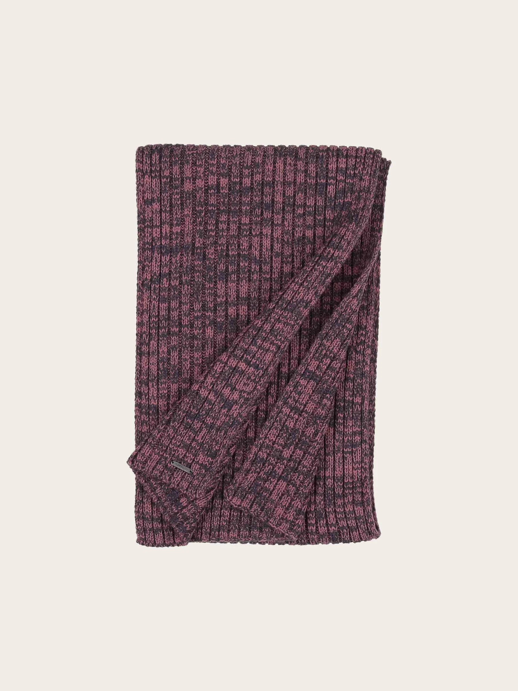 Ribbed Wool-Blend Knit Scarf