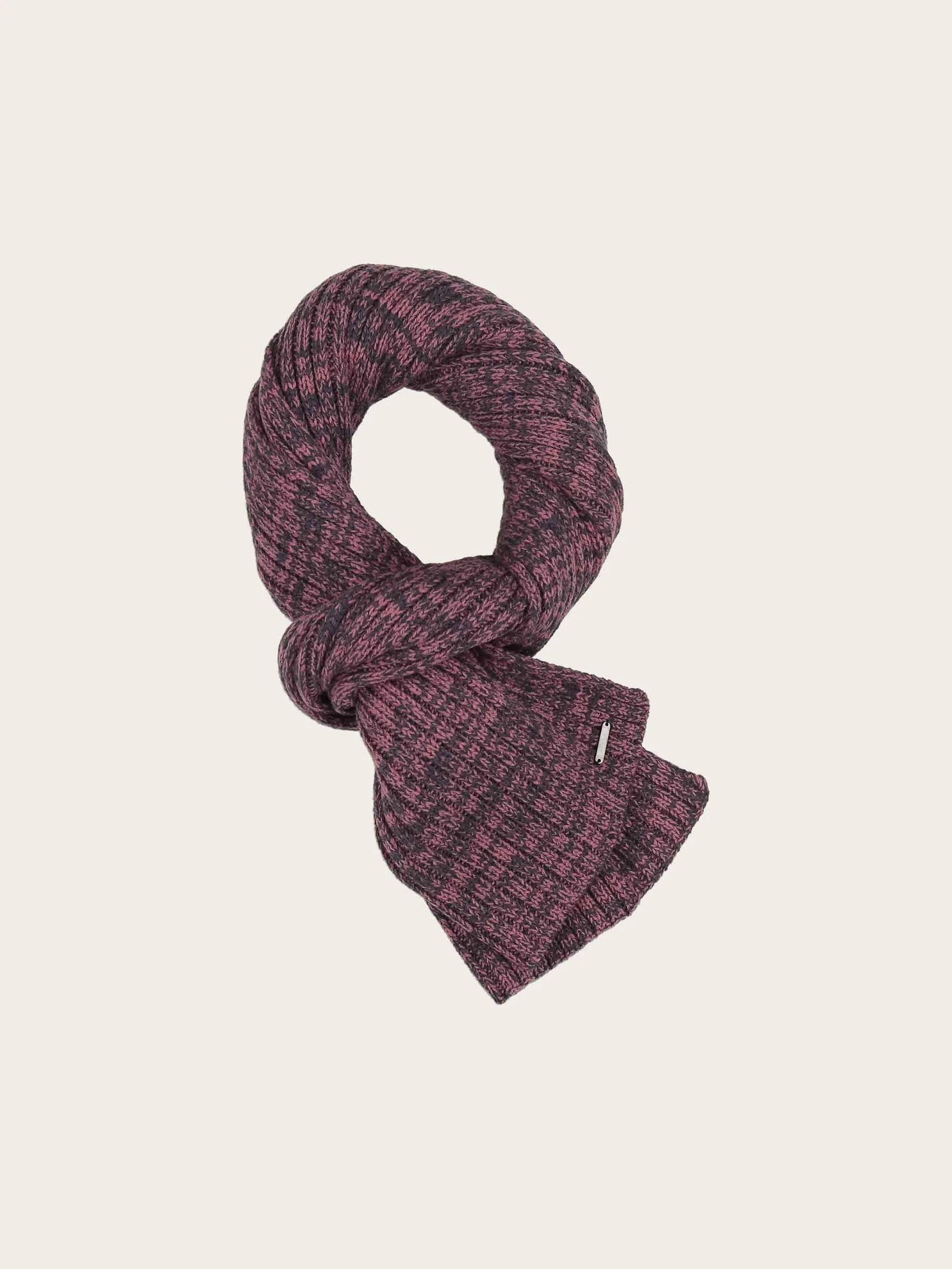 Ribbed Wool-Blend Knit Scarf