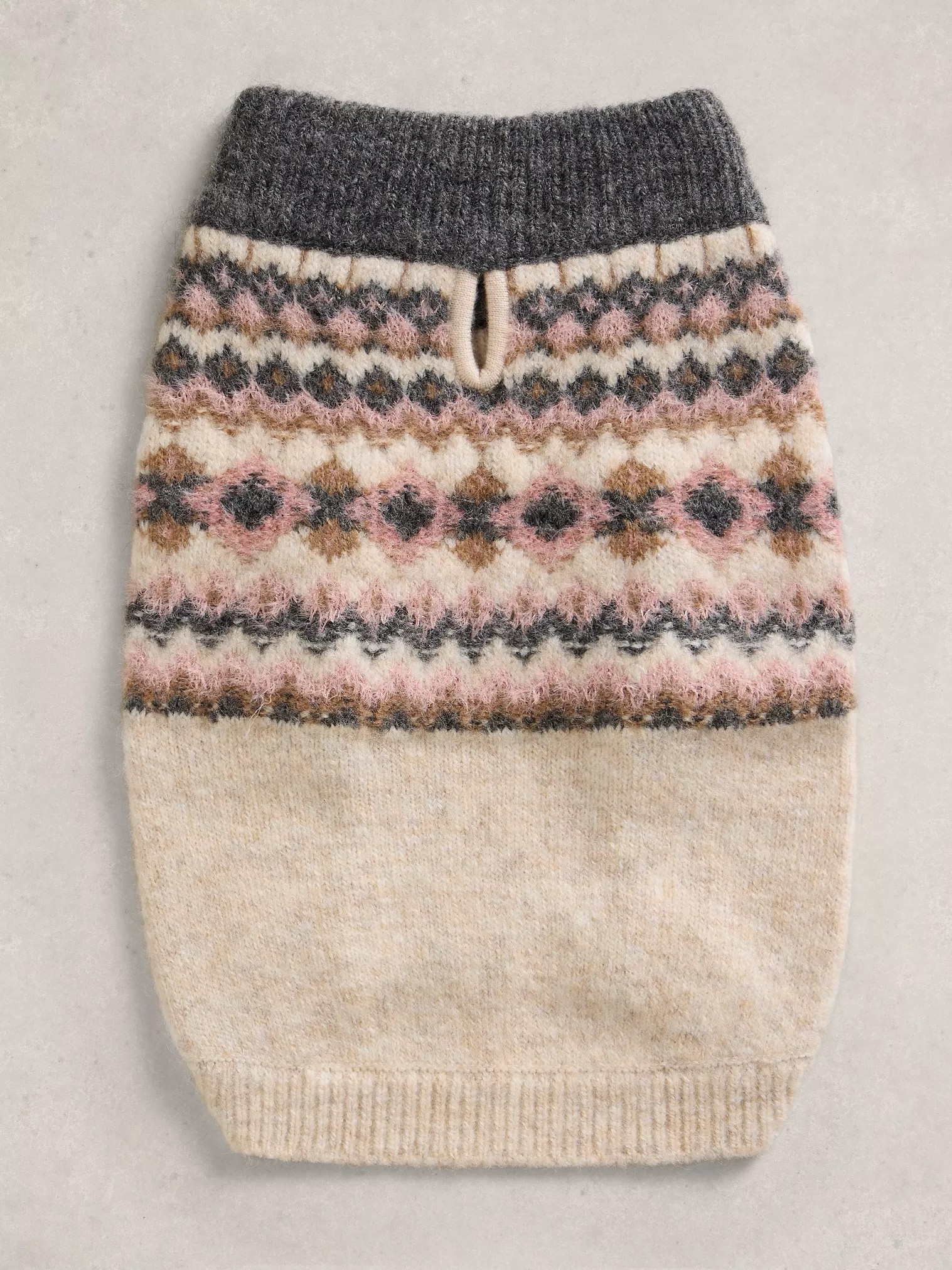 Festive Metallic Fairisle Dog Jumper
