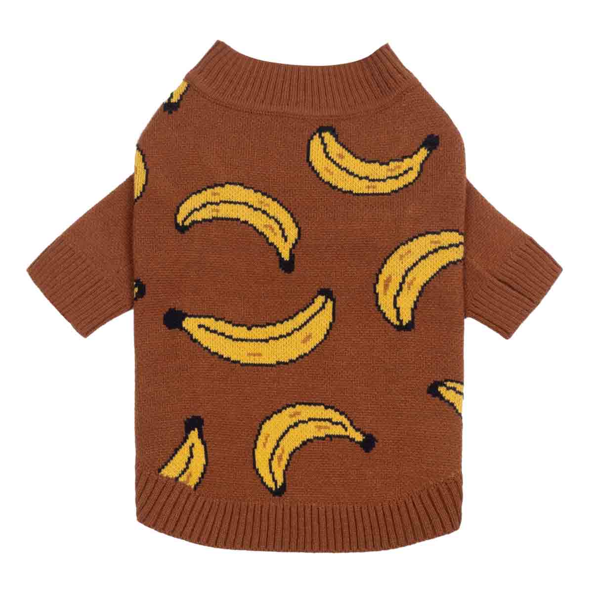Luxe Sienna Banana Jacquard Pet Sweater
