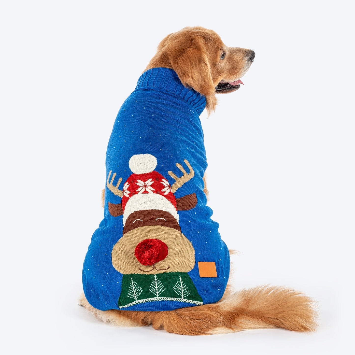 Reindeer Cheer 3D-Pompom Dog Sweater