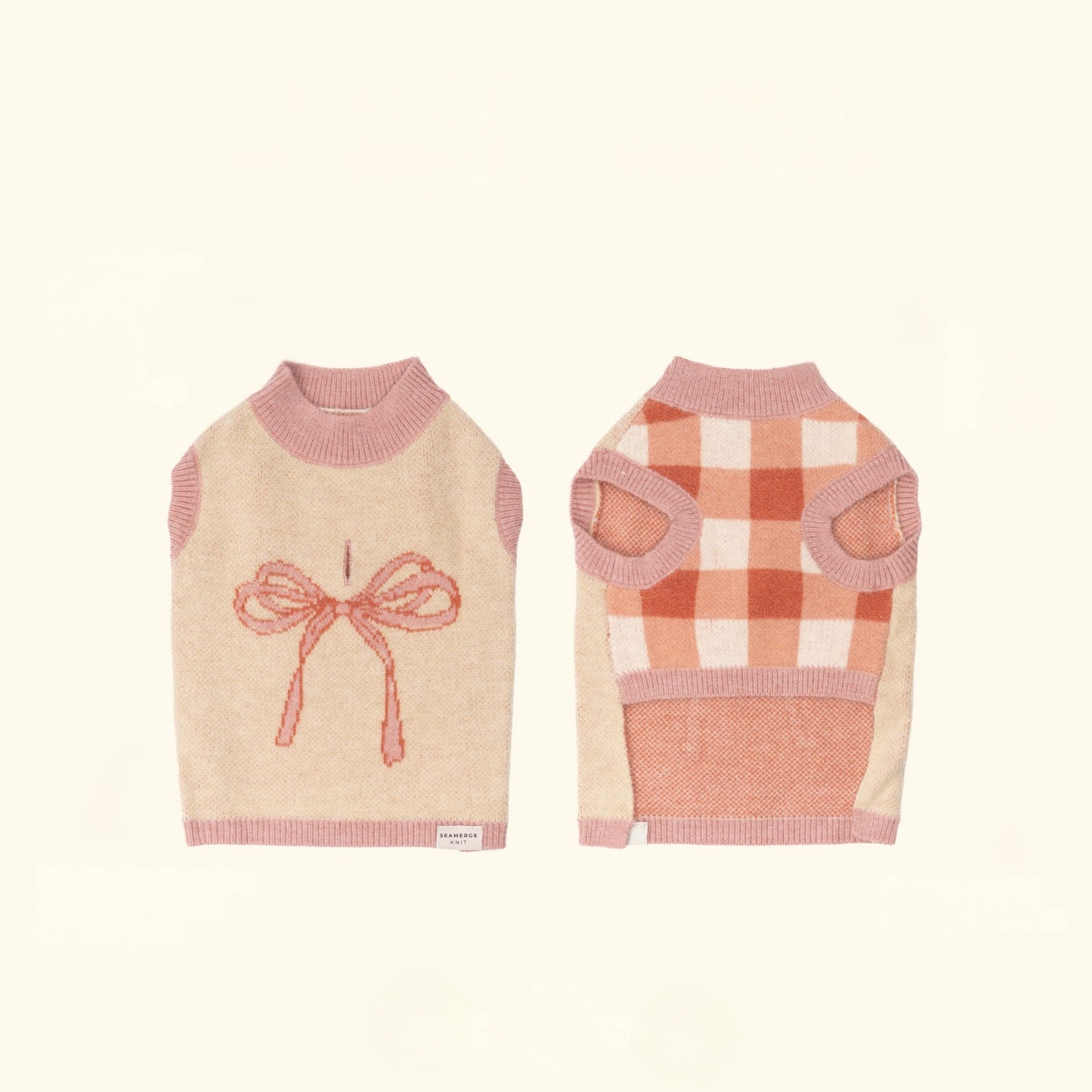 Take a Bow Geometric Pet Sweater