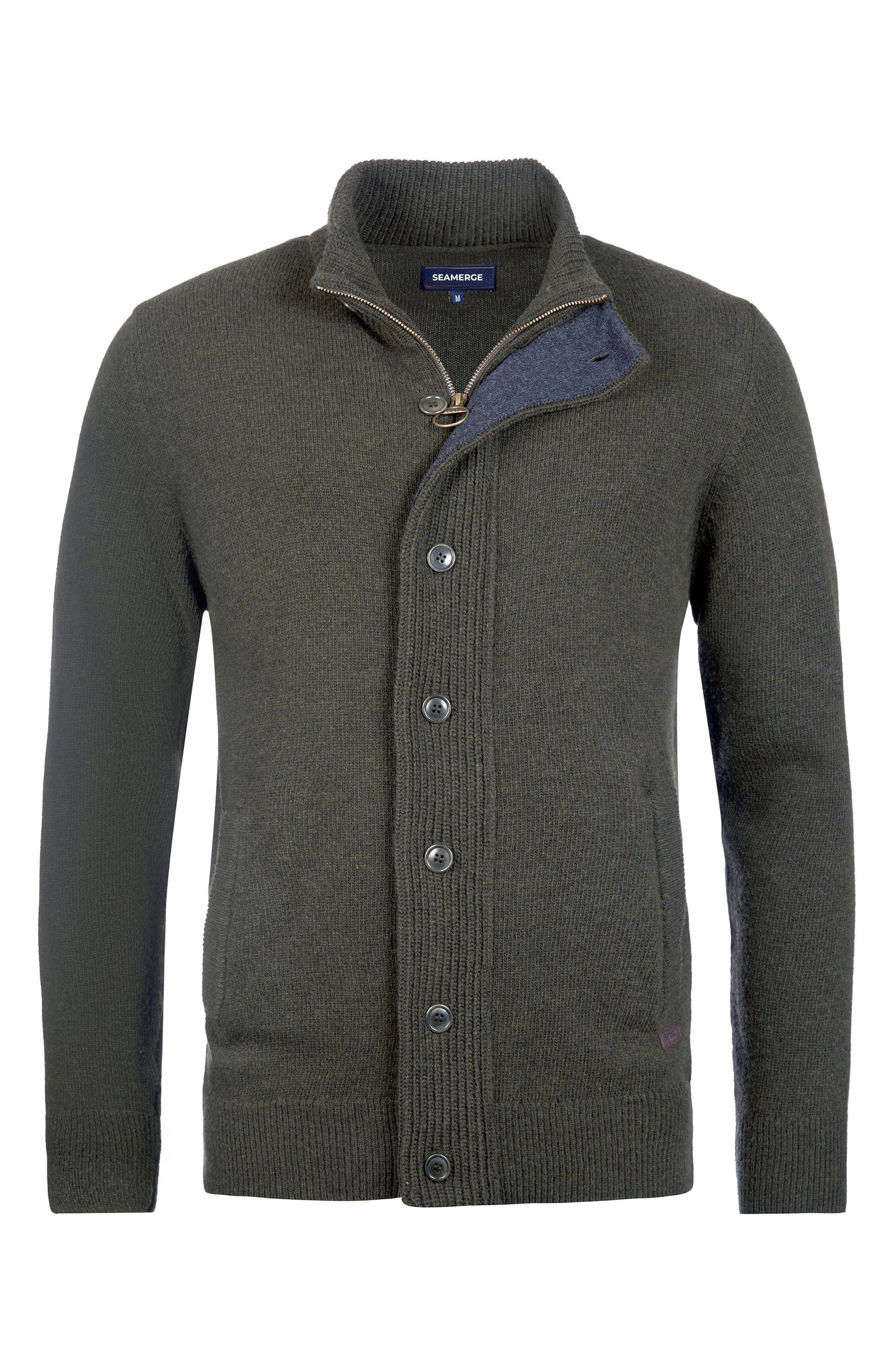 Elbow Patch Wool Cardigan