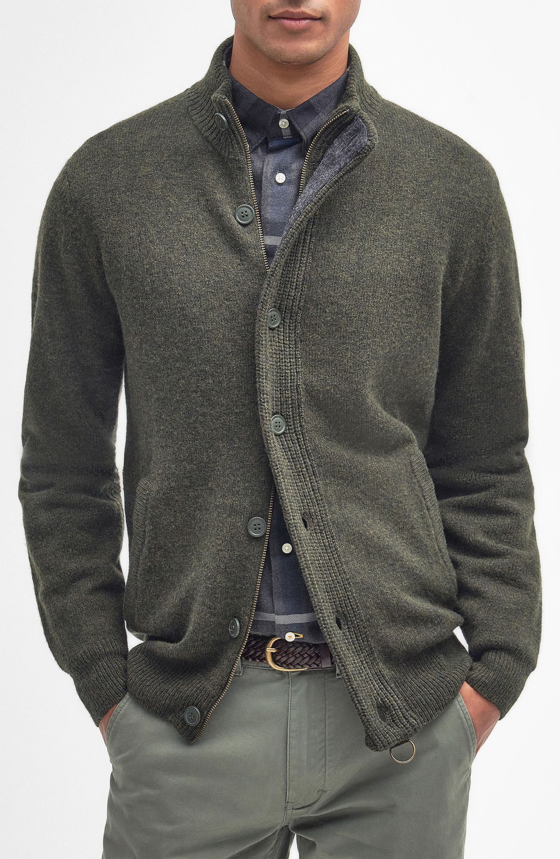 Elbow Patch Wool Cardigan