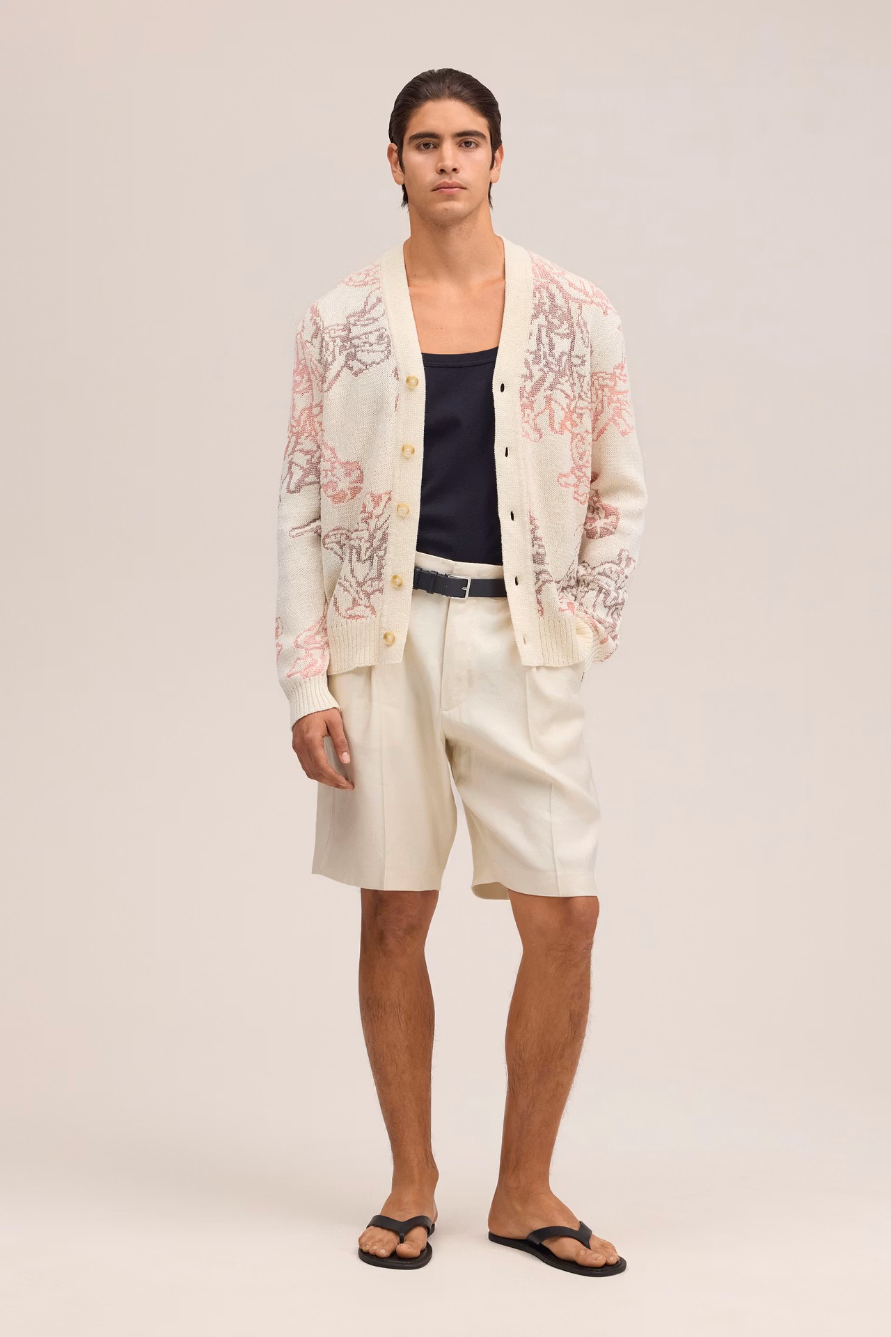 Gradient Jacquard Recycled Cotton Cardigan