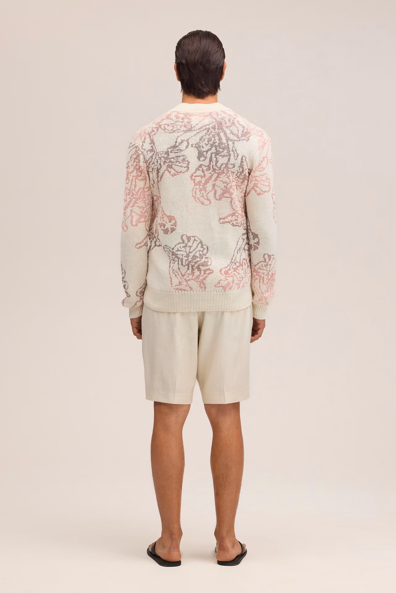 Gradient Jacquard Recycled Cotton Cardigan