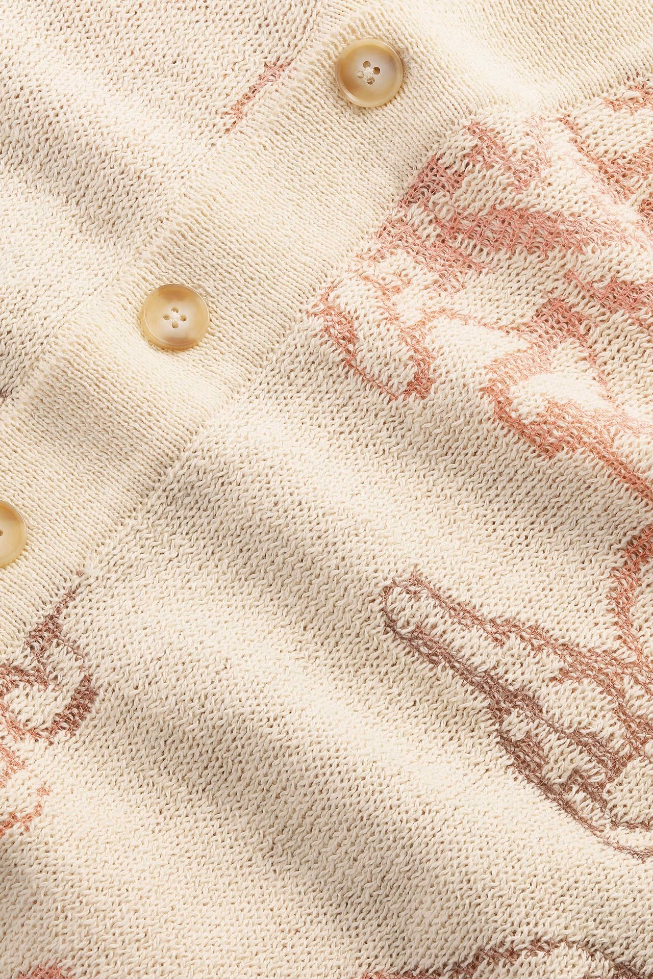 Gradient Jacquard Recycled Cotton Cardigan