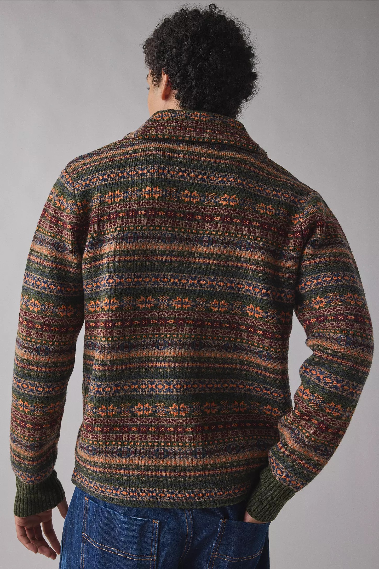 Heritage Shawl Collar Fair Isle Cardigan