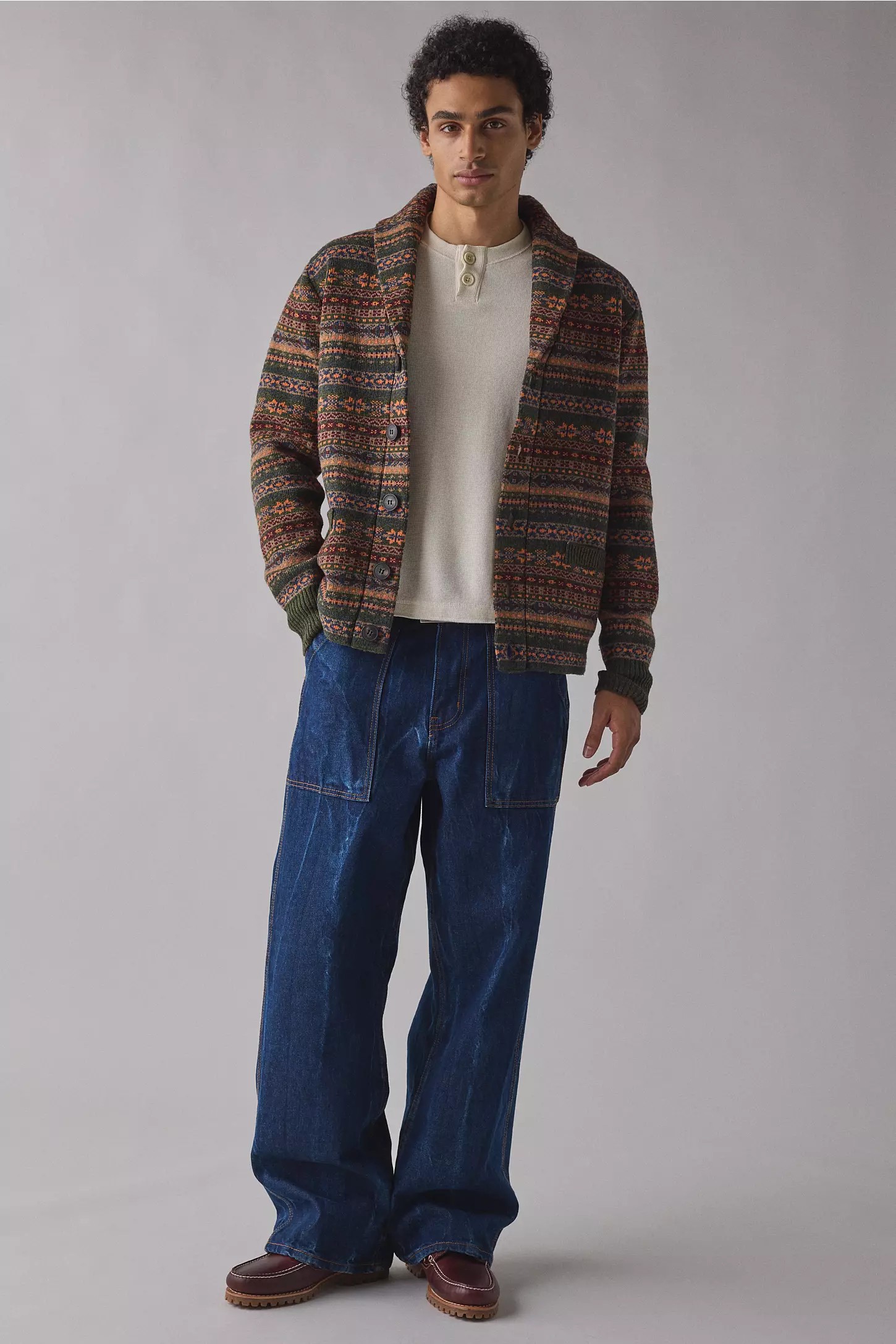 Heritage Shawl Collar Fair Isle Cardigan