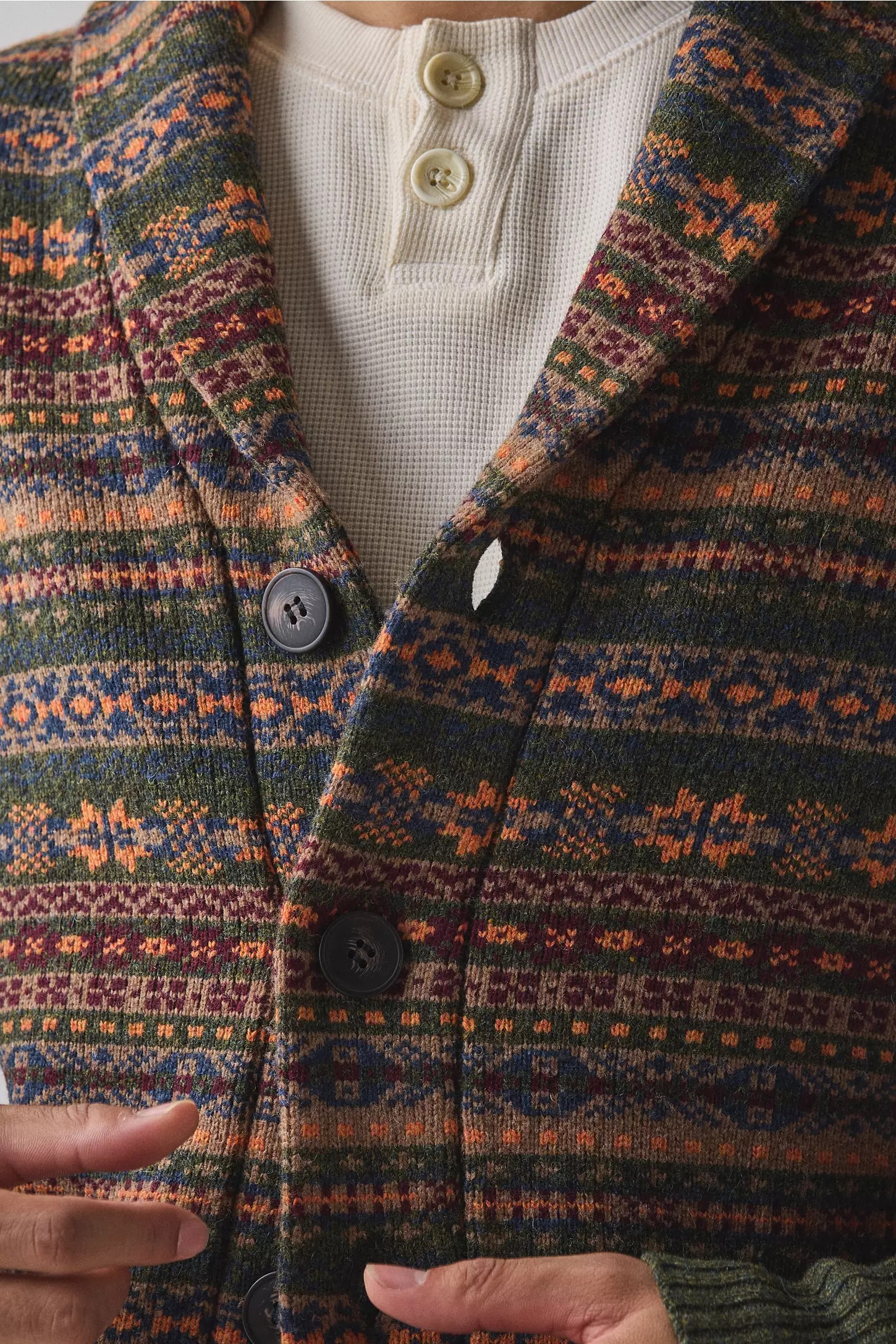 Heritage Shawl Collar Fair Isle Cardigan
