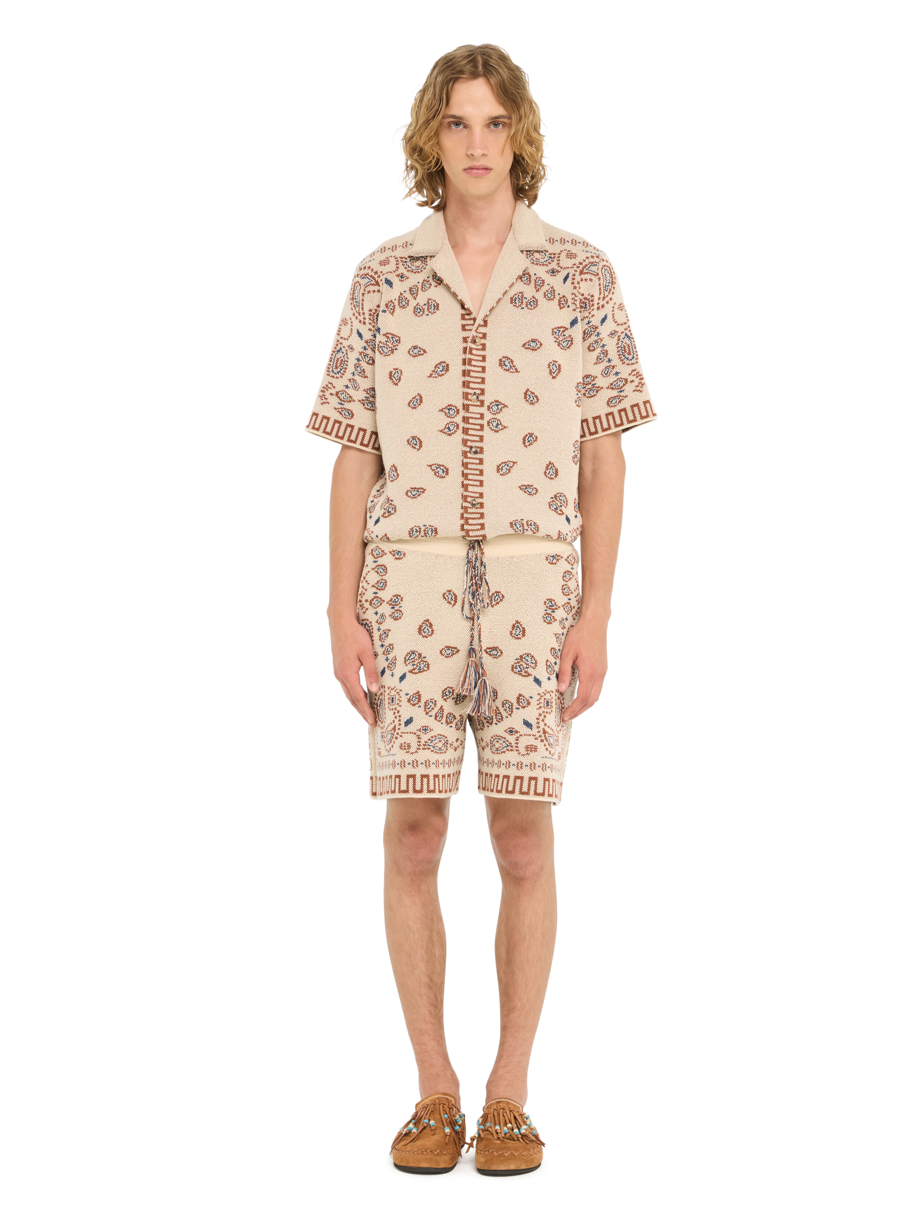 Artisanal Bandana Jacquard Bermuda Shorts