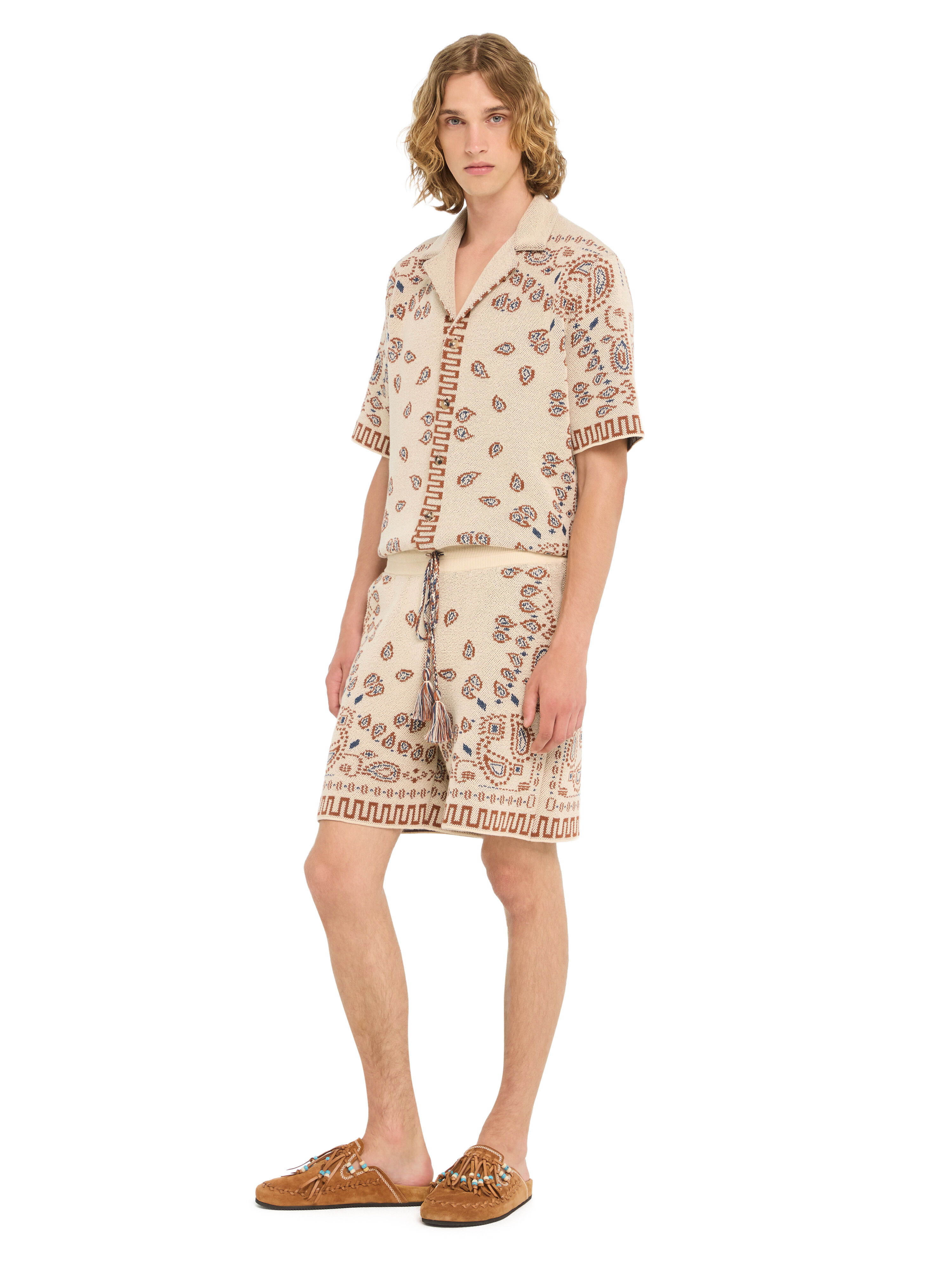 Artisanal Bandana Jacquard Bermuda Shorts